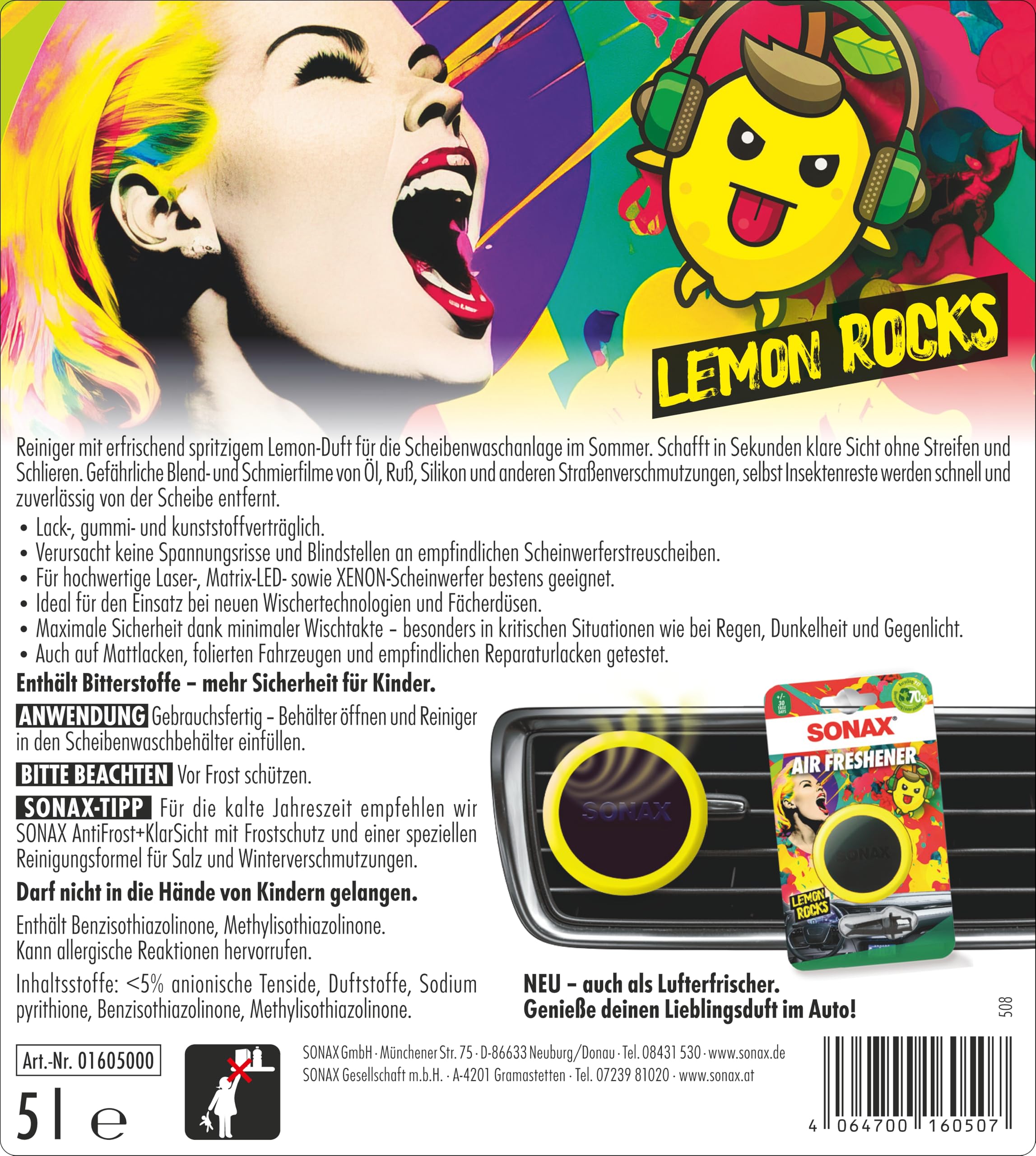 sonax-scheibenreiniger-gebrauchsfertig-lemon-rocks-5-liter image 2