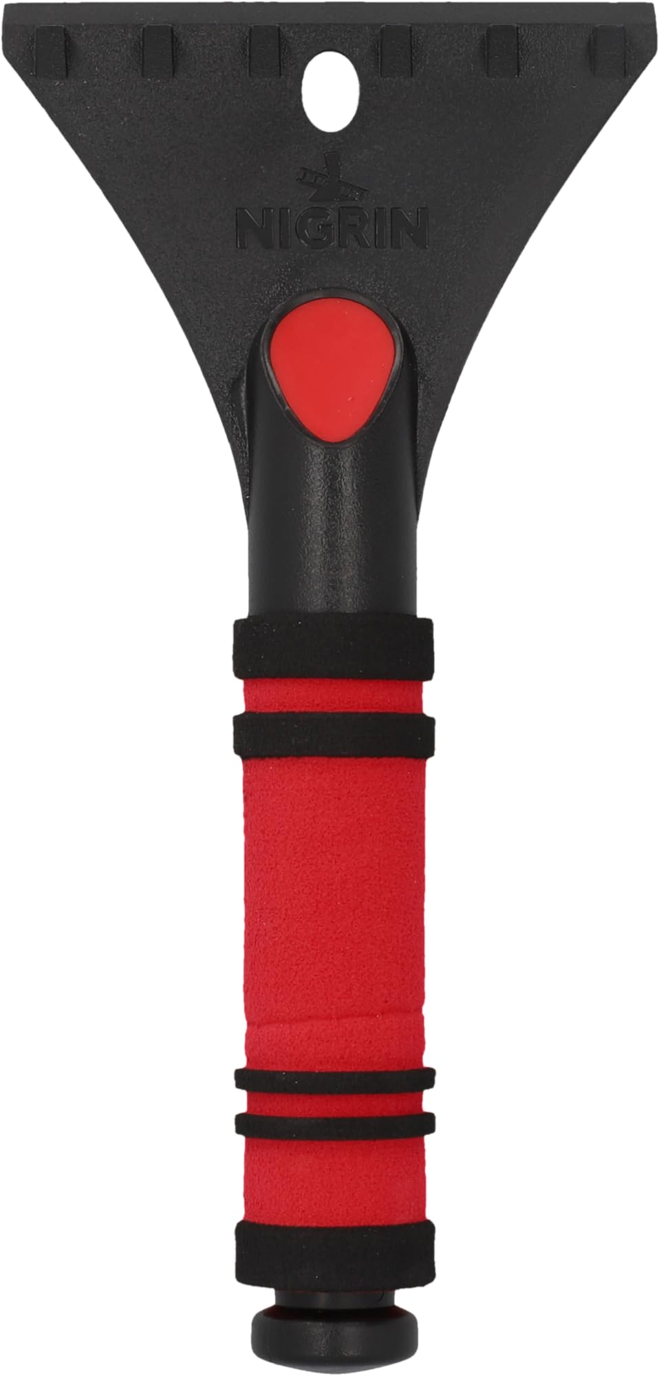 nigrin-eisschaber-mit-softgriff-eiskratzer-rot-schwarz-25-cm image 1