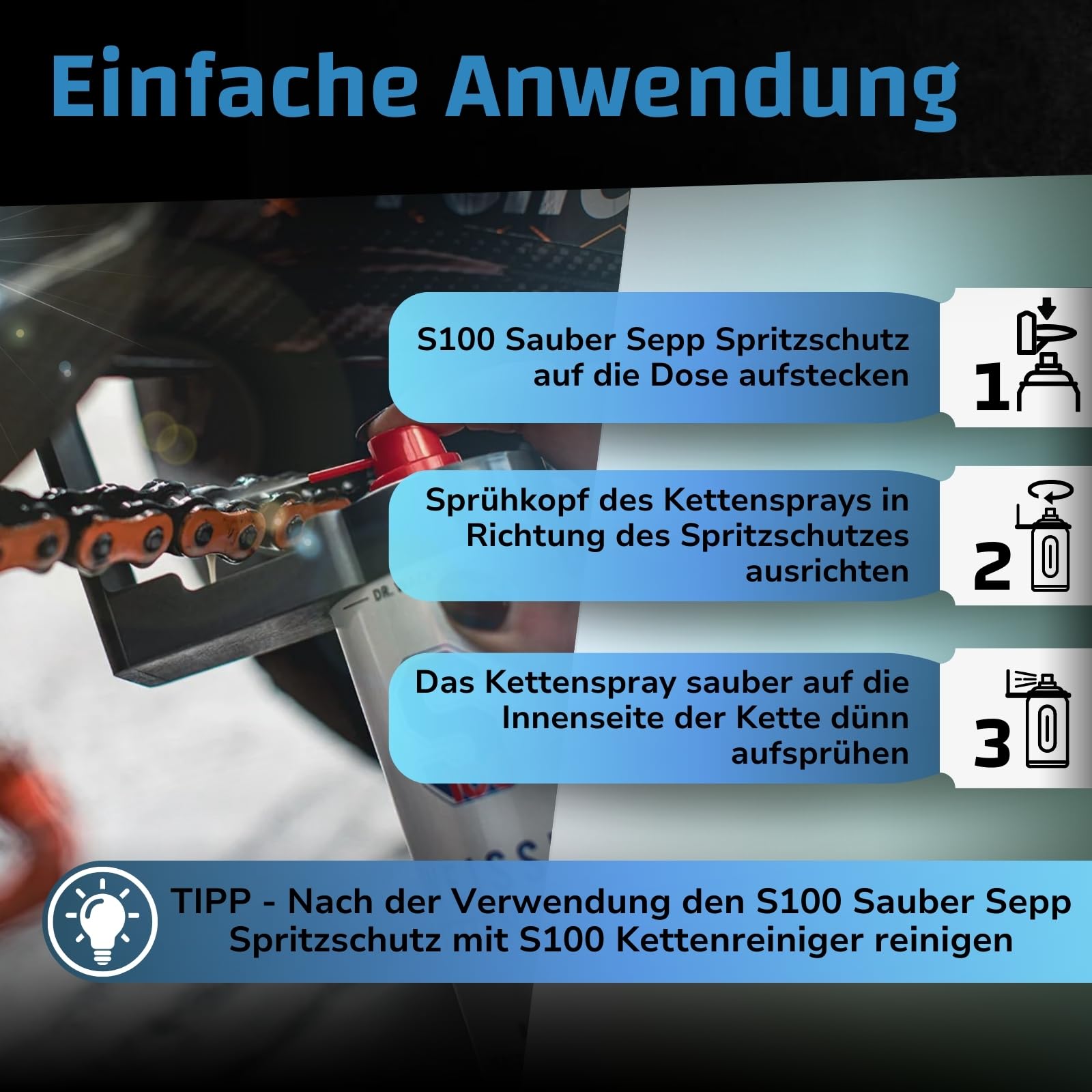 dr-wack-s100-sauber-sepp-kettenspray-spritzschutz-f-r-57-mm-aerosoldosen image 3