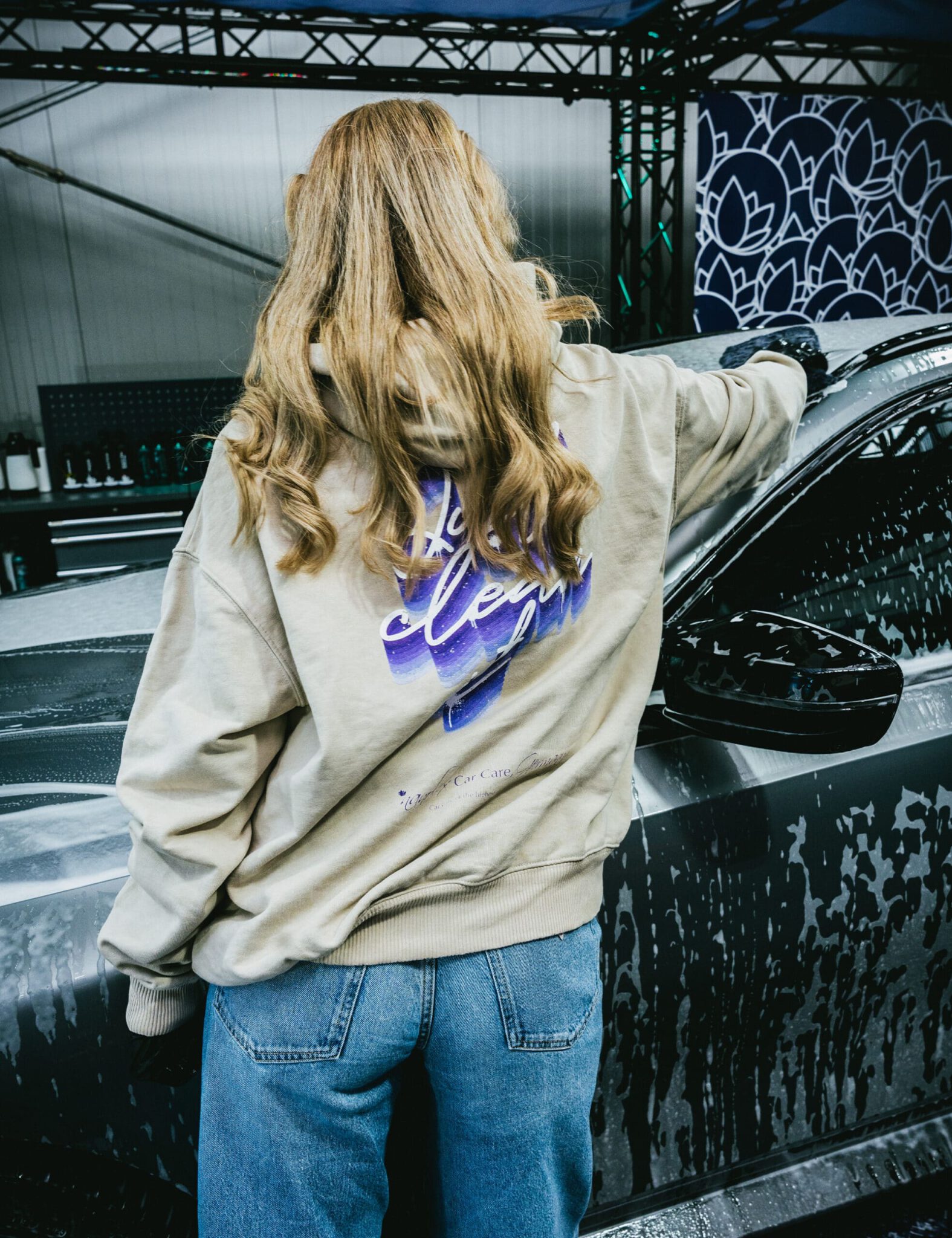 nanolex-hoodie-beige-just-clean-it-wcwc-kapuzenpullover image 2