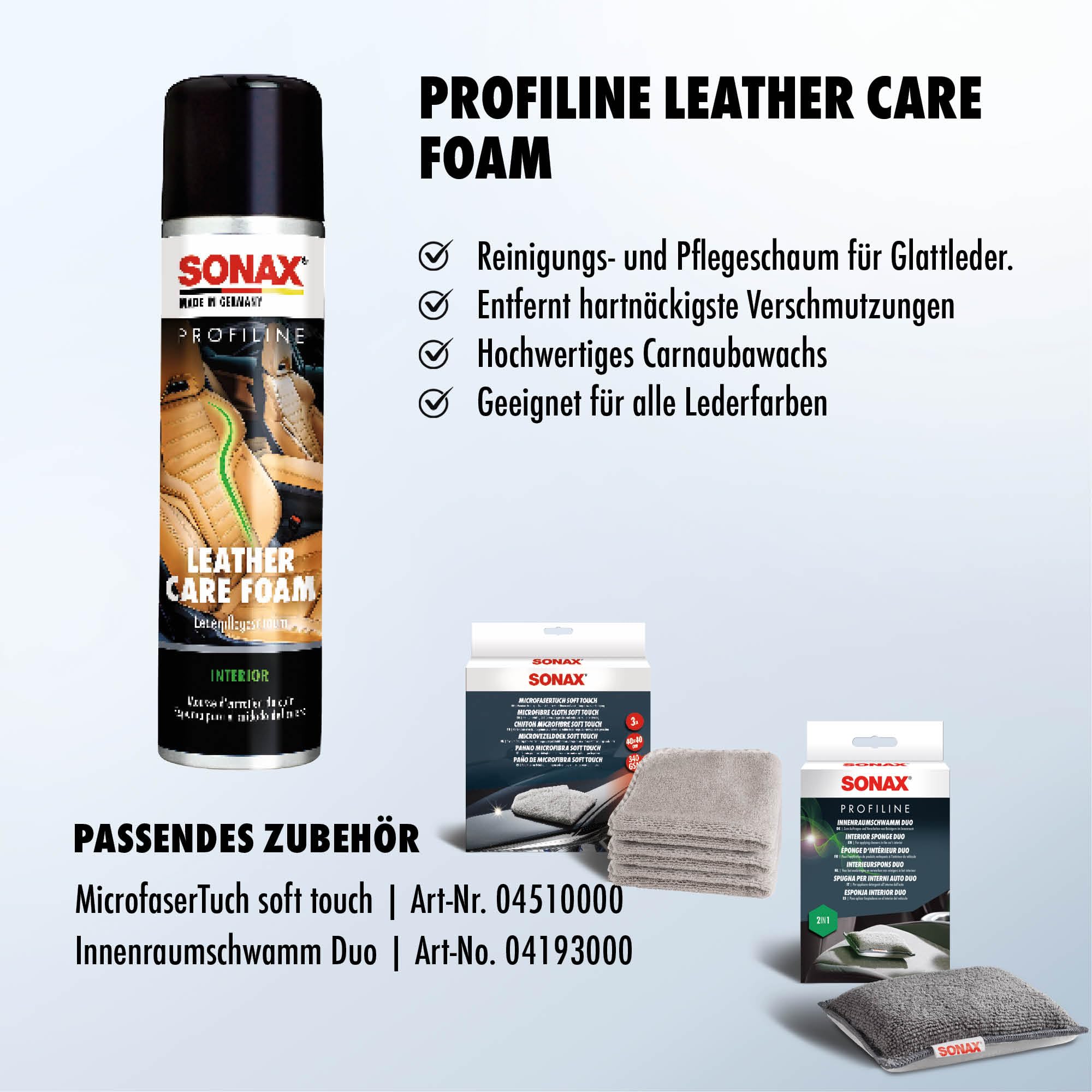 sonax-profiline-leathercare-foam-glattleder-pflegeschaum-400-ml image 5