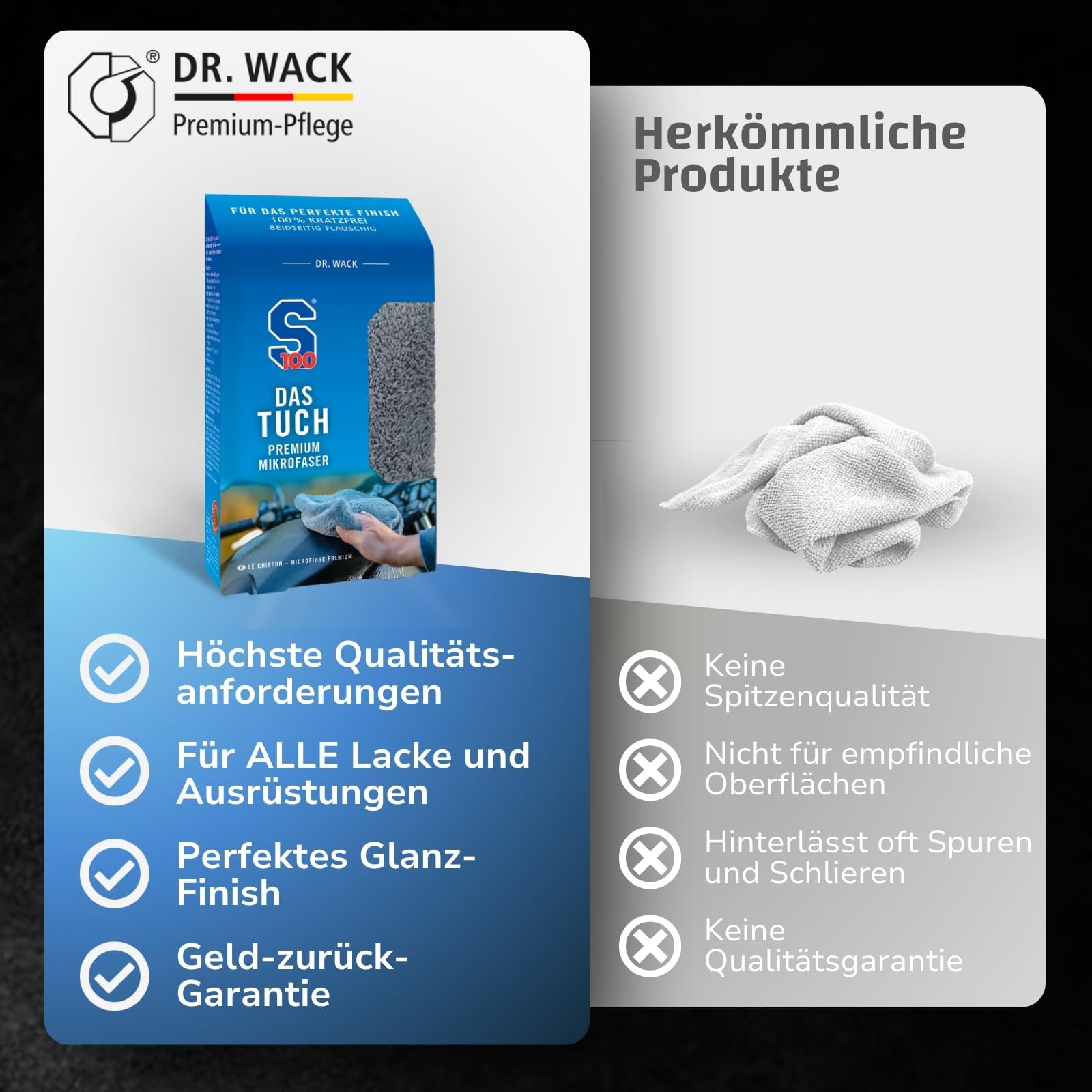 dr-wack-s100-das-tuch-mikrofasertuch-40-x-40-cm-motorrad-poliertuch image 5