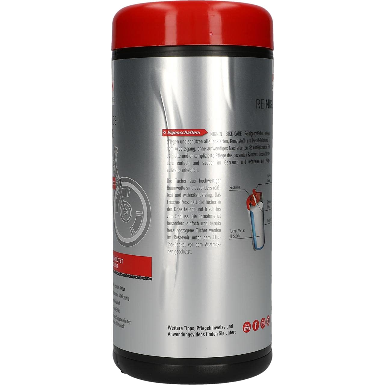 nigrin-bike-care-reinigungst-cher-fahrrad-20-st-ck image 3