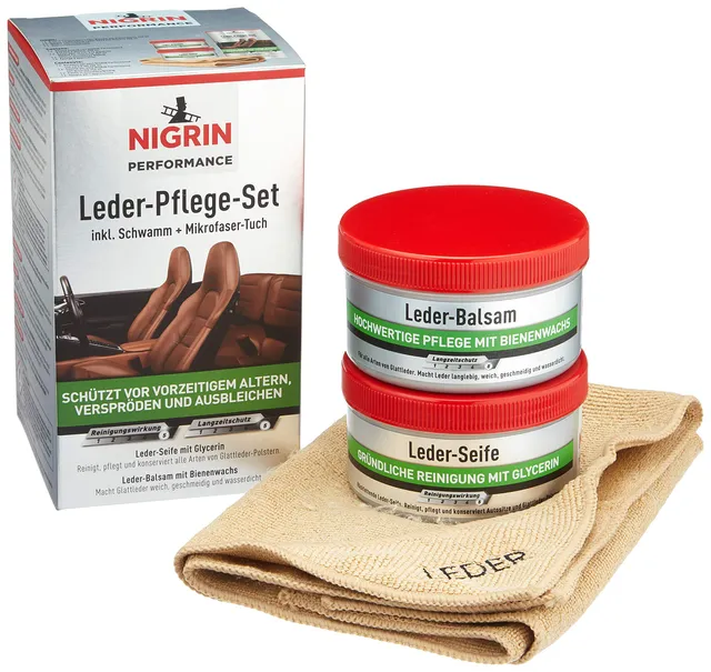 nigrin-performance-leder-pflege-set-mit-seife-und-balsam-2x250-ml image 1