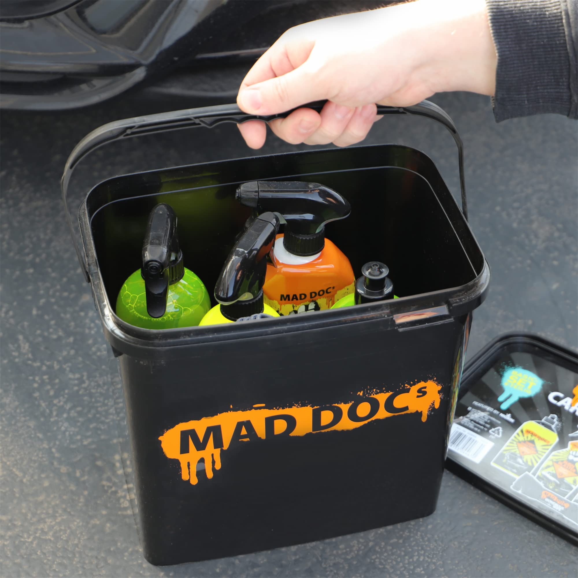 nigrin-mad-docs-pflege-eimer-carcare-6-teiliges-auto-reinigungsset image 2