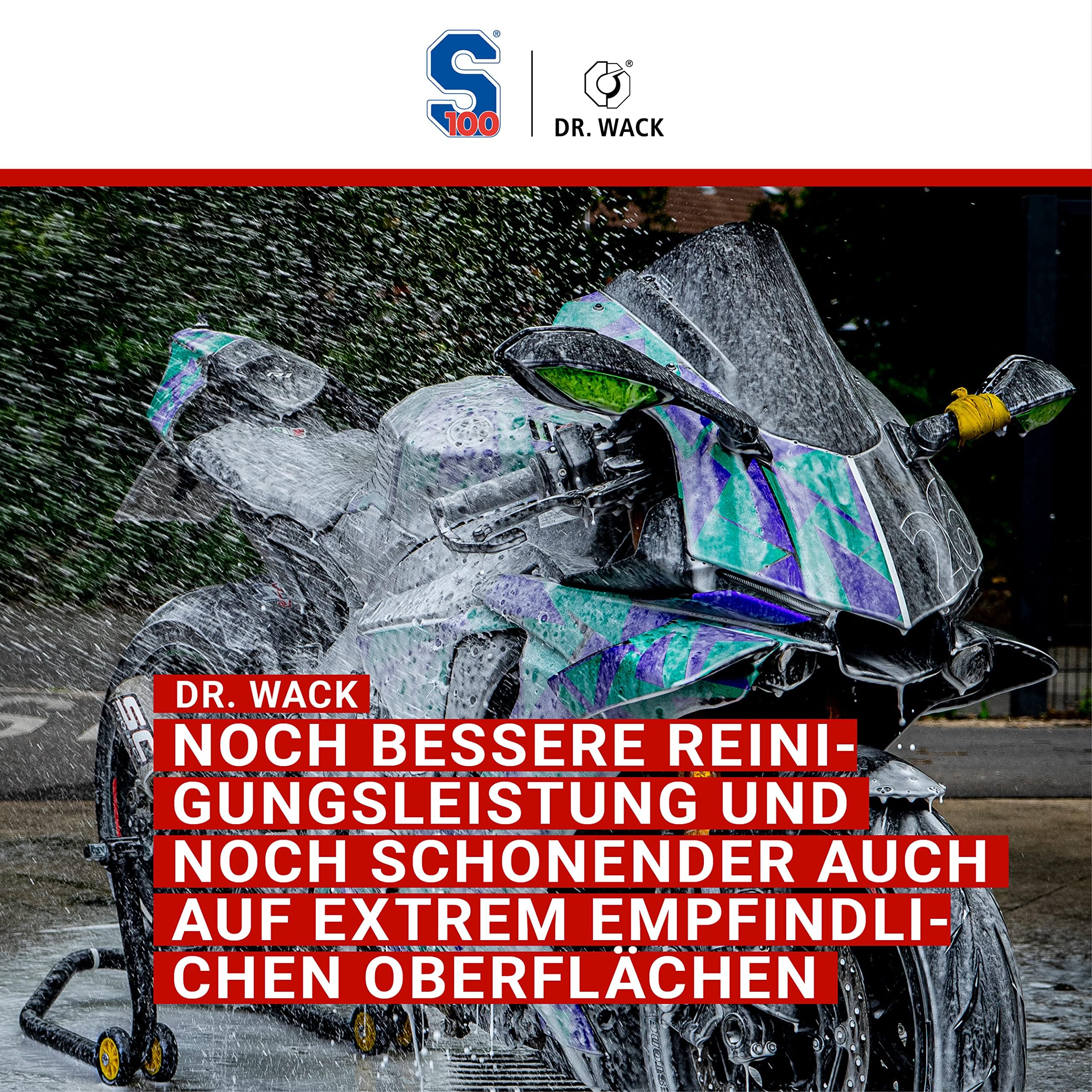 dr-wack-s100-total-reiniger-plus-25-liter-motorrad-reiniger-mit-gel-formel image 1