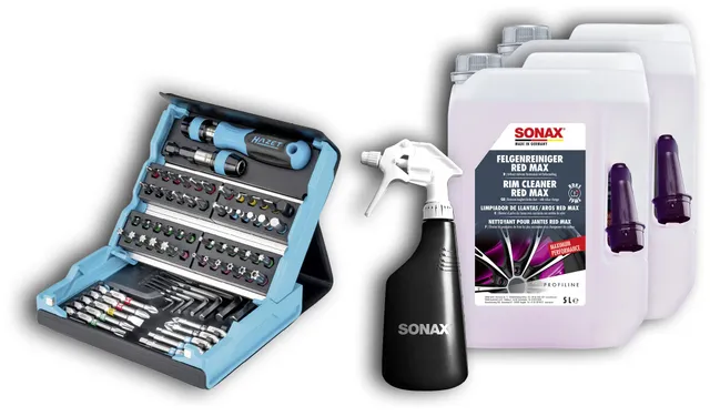 sonax-felge-technik-paket-fr-hjahr-felgenreiniger-red-max-2x-5-liter-set-mit-spr image 1