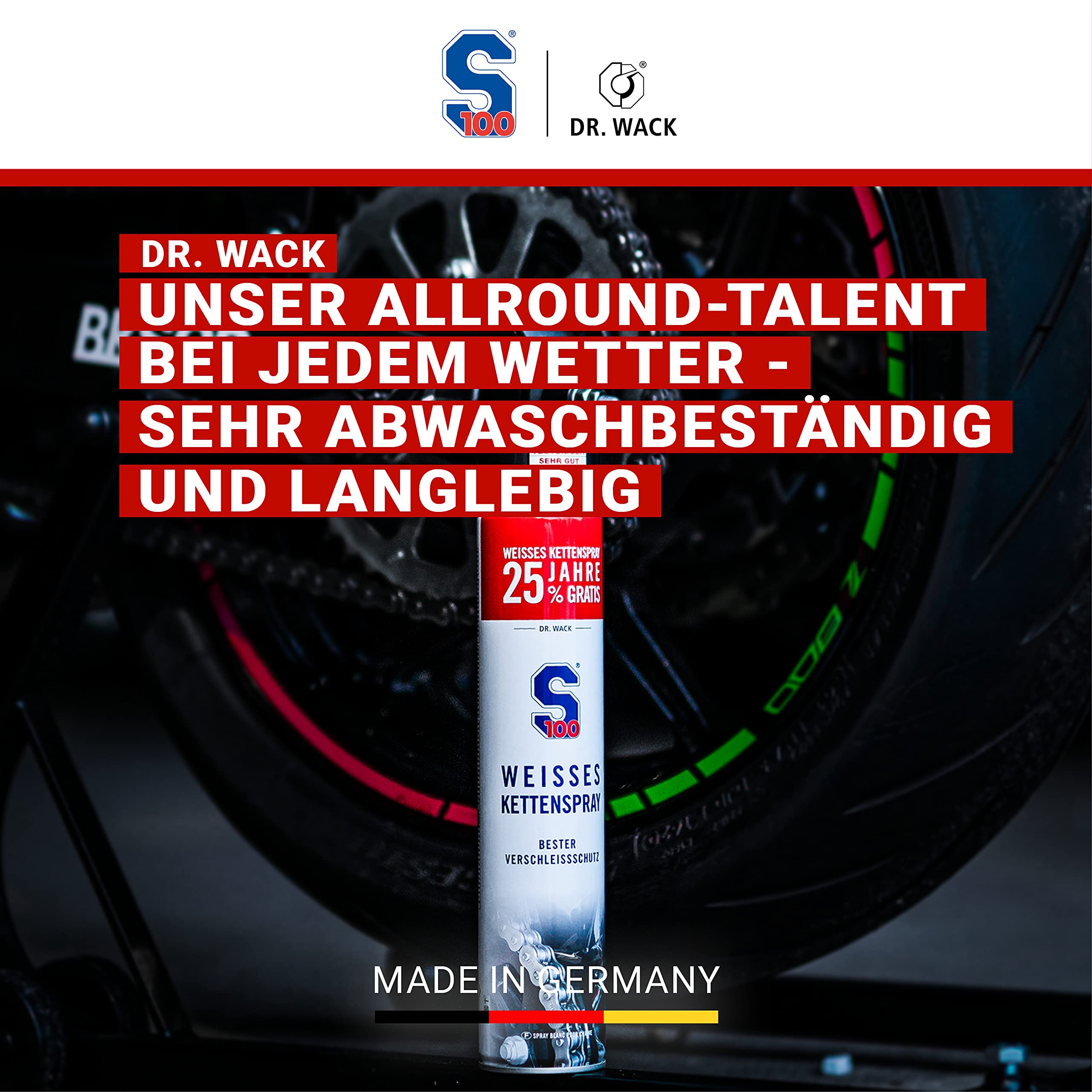 dr-wack-s100-wei-es-kettenspray-500-ml-25-gratis-premium-motorrad-ketten-l image 3