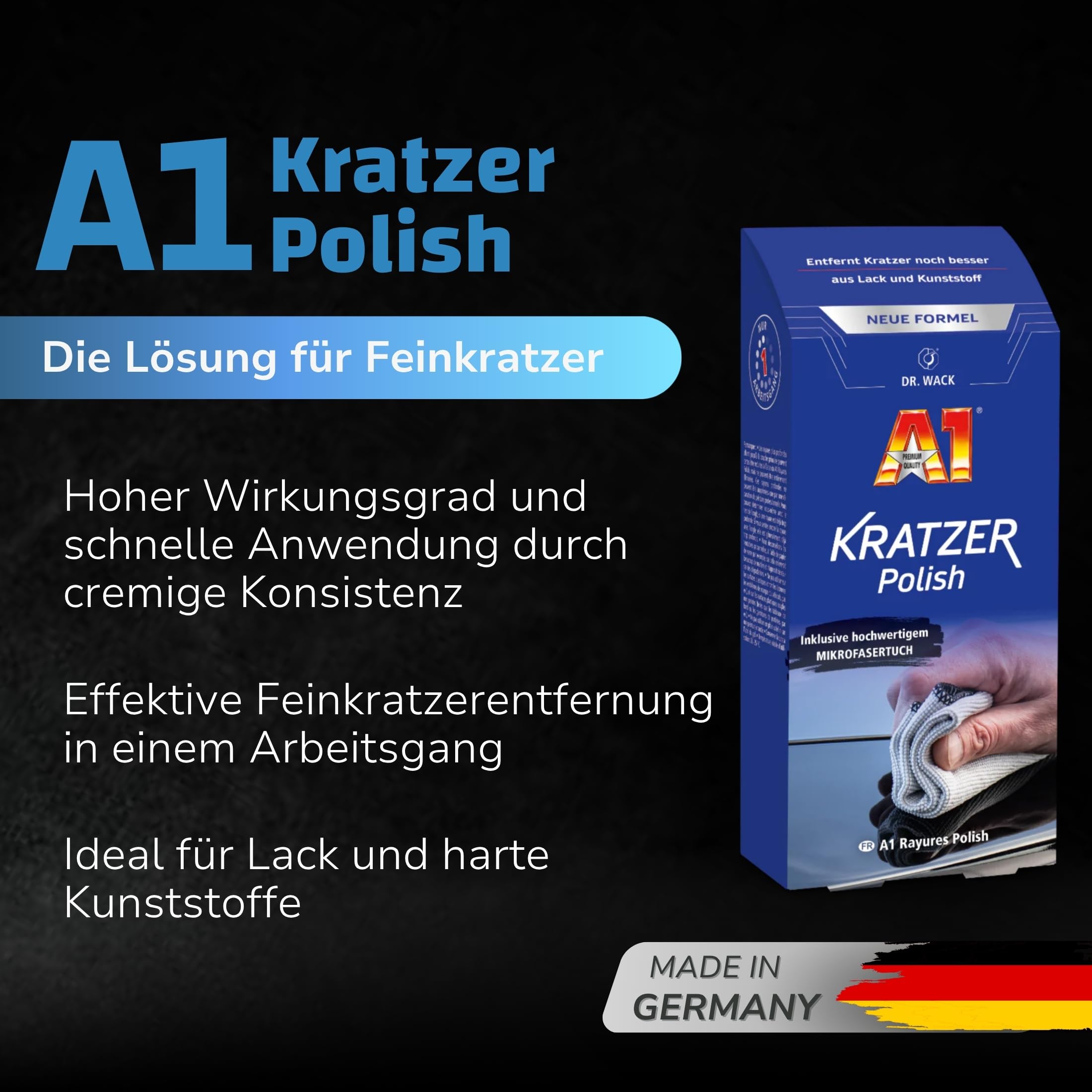 dr-wack-a1-kratzer-polish-50-ml-mit-mikrofasertuch-lack-und-kunststoff-politur image 2