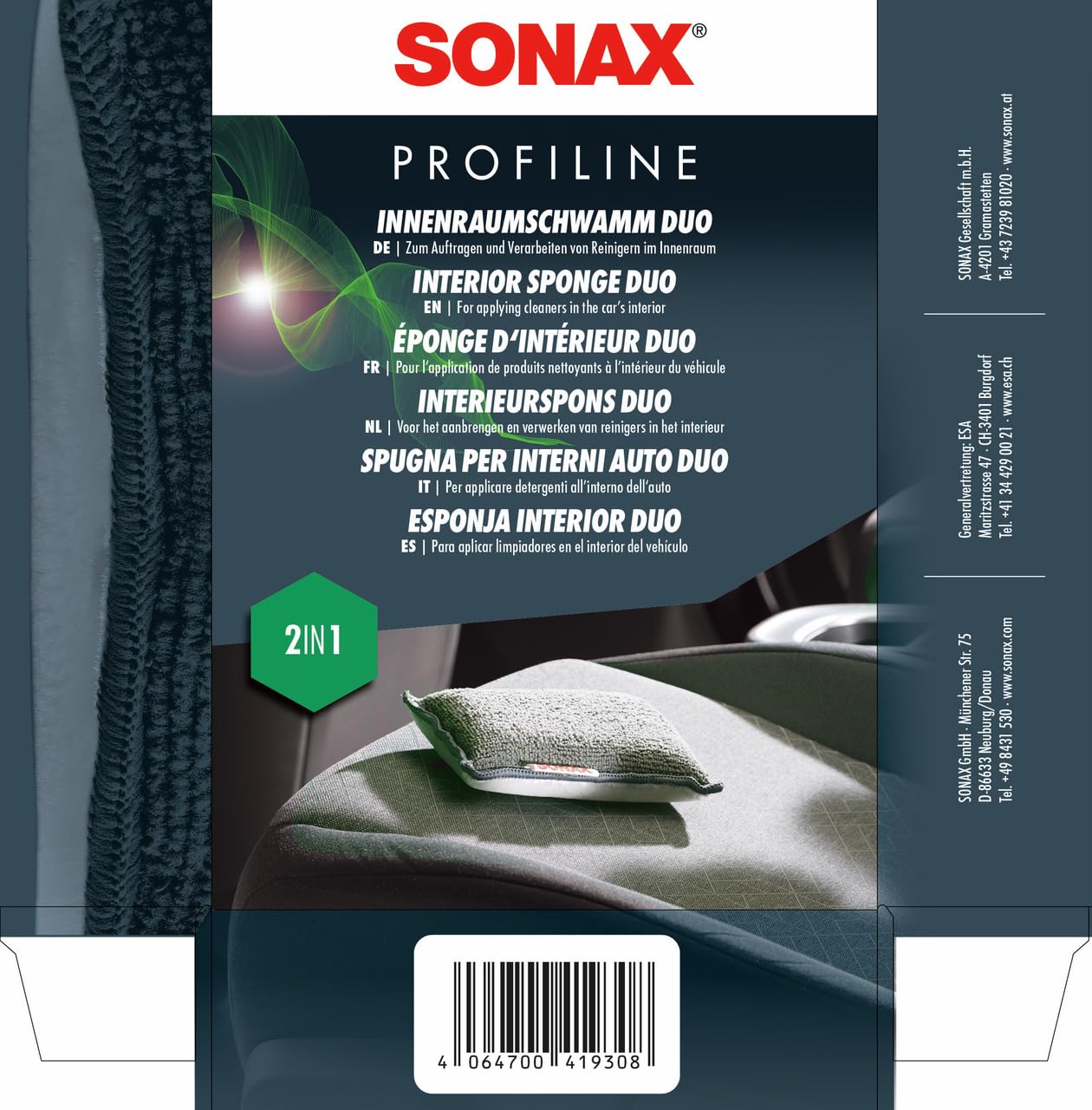 sonax-profiline-innenraumschwamm-duo-reinigungspad-mit-2-funktionsseiten image 2