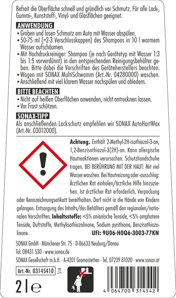 sonax-autoshampoo-konzentrat-2-liter-ph-neutral image 2