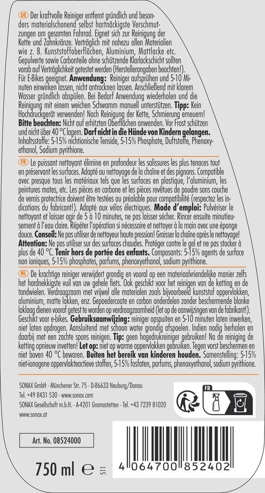 sonax-bike-reiniger-750-ml-fahrrad-komplettreiniger-inkl-kette image 2