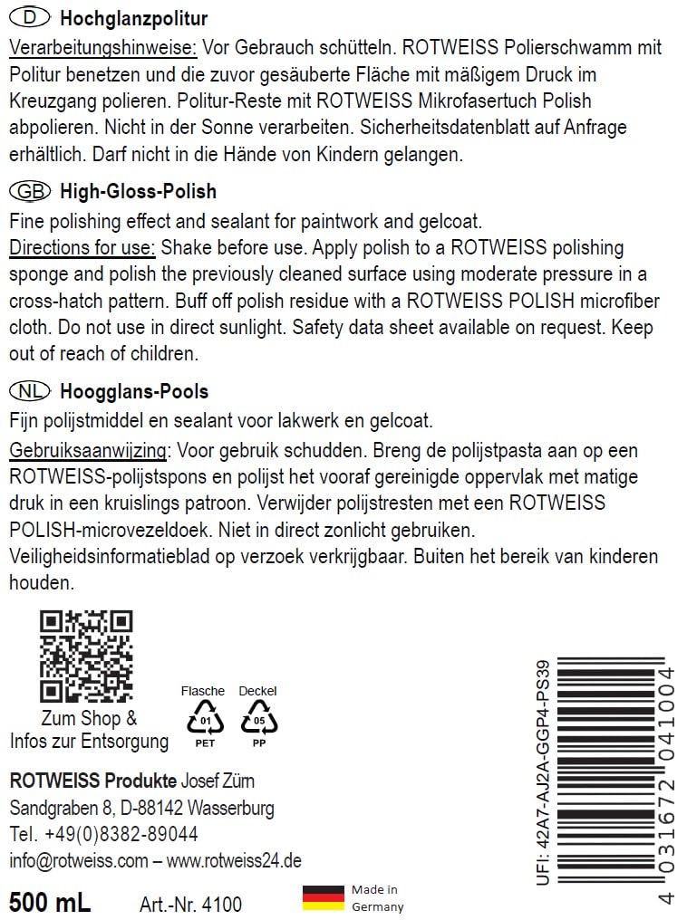 rotweiss-4100-hochglanzpolitur-2-in-1-politur-versiegelung-500-ml image 2