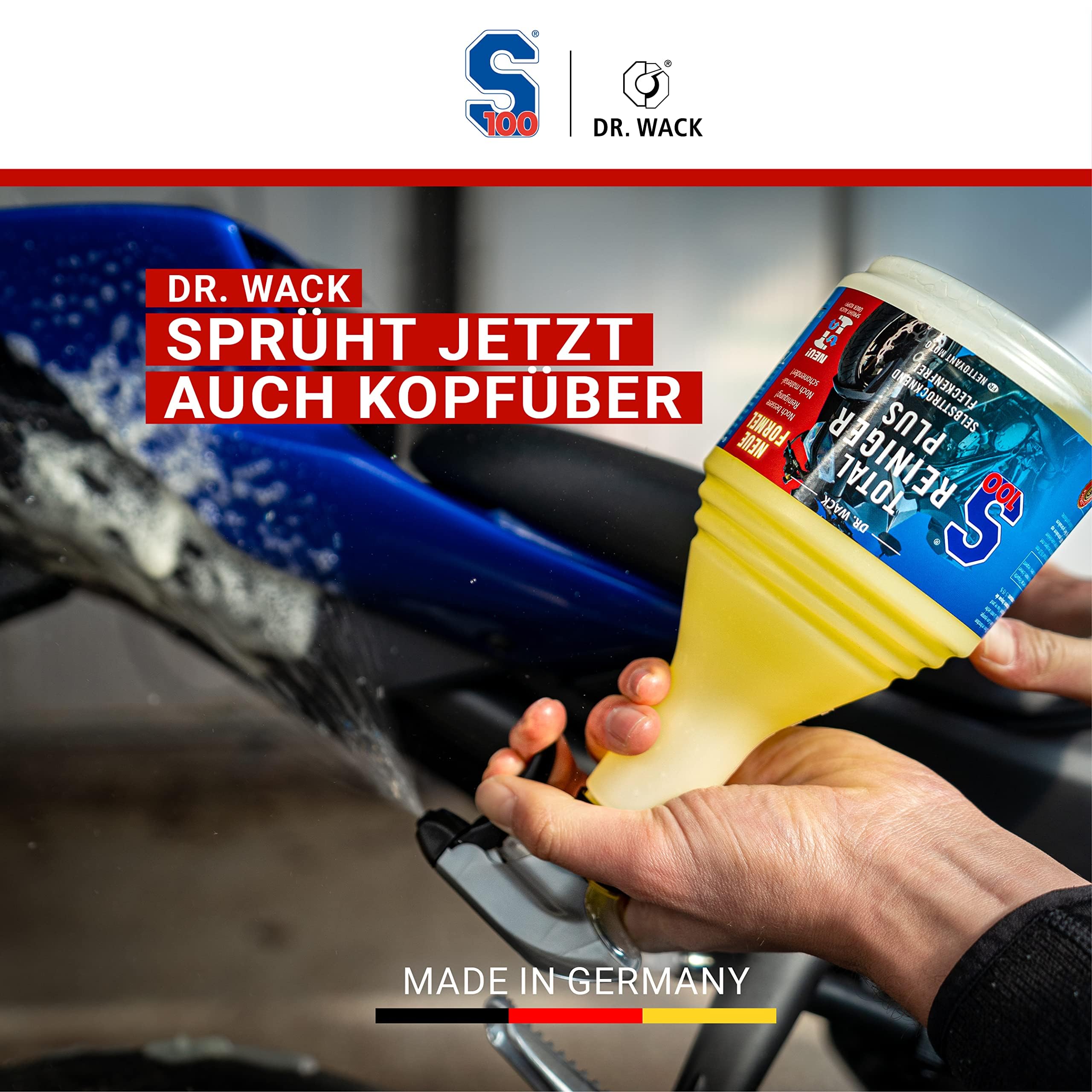 dr-wack-s100-total-reiniger-plus-25-liter-motorrad-reiniger-mit-gel-formel image 2