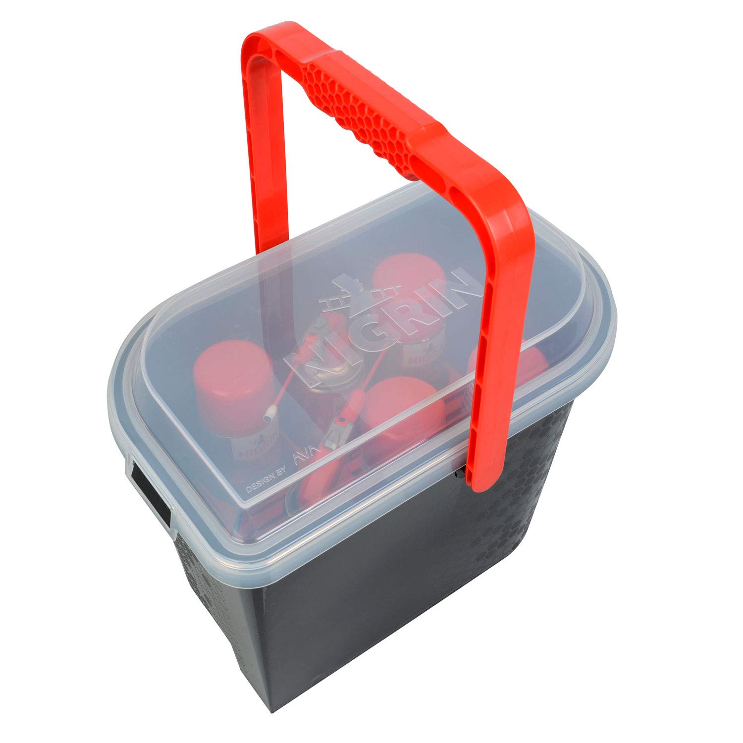 nigrin-performance-wasch-eimer-mit-deckel-und-grit-guard-16-liter-schwarz image 2