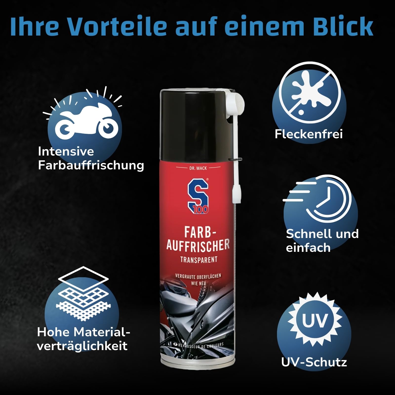 dr-wack-s100-farbauffrischer-pflegespray-300-ml-f-r-motorrad image 5