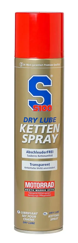 dr-wack-s100-dry-lube-2380-kettenspray-trockenes-abschleuderfreies-kettenschmier image 1
