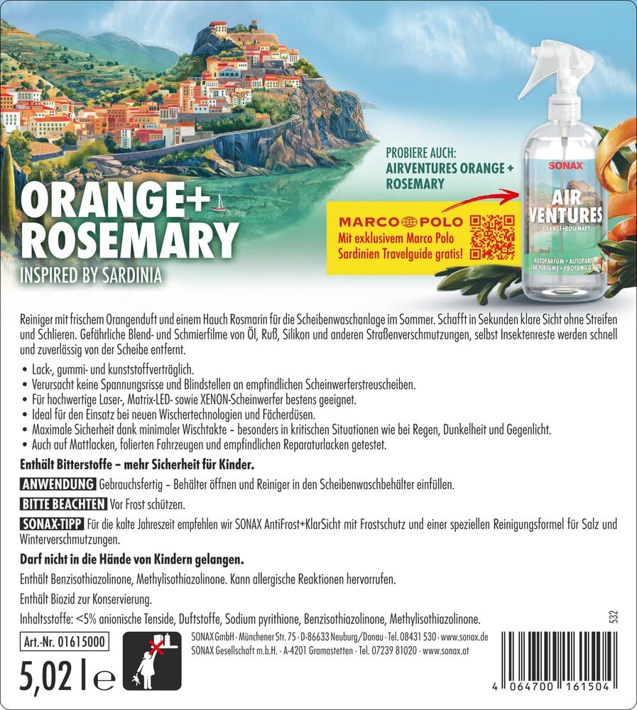 sonax-scheibenreiniger-orange-rosemary-gebrauchsfertig-sommer-waschwasser-5-lite image 2
