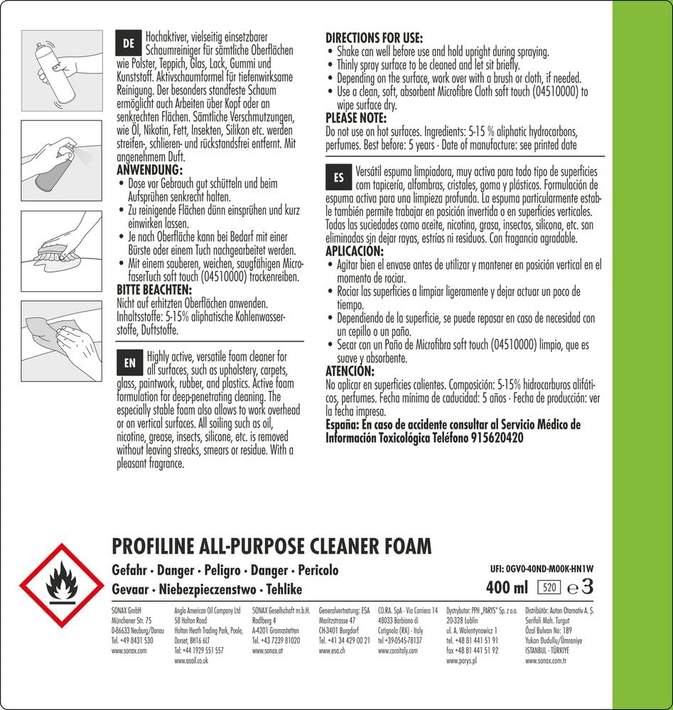 sonax-profiline-all-purpose-cleaner-foam-schaumreiniger-400-ml image 3