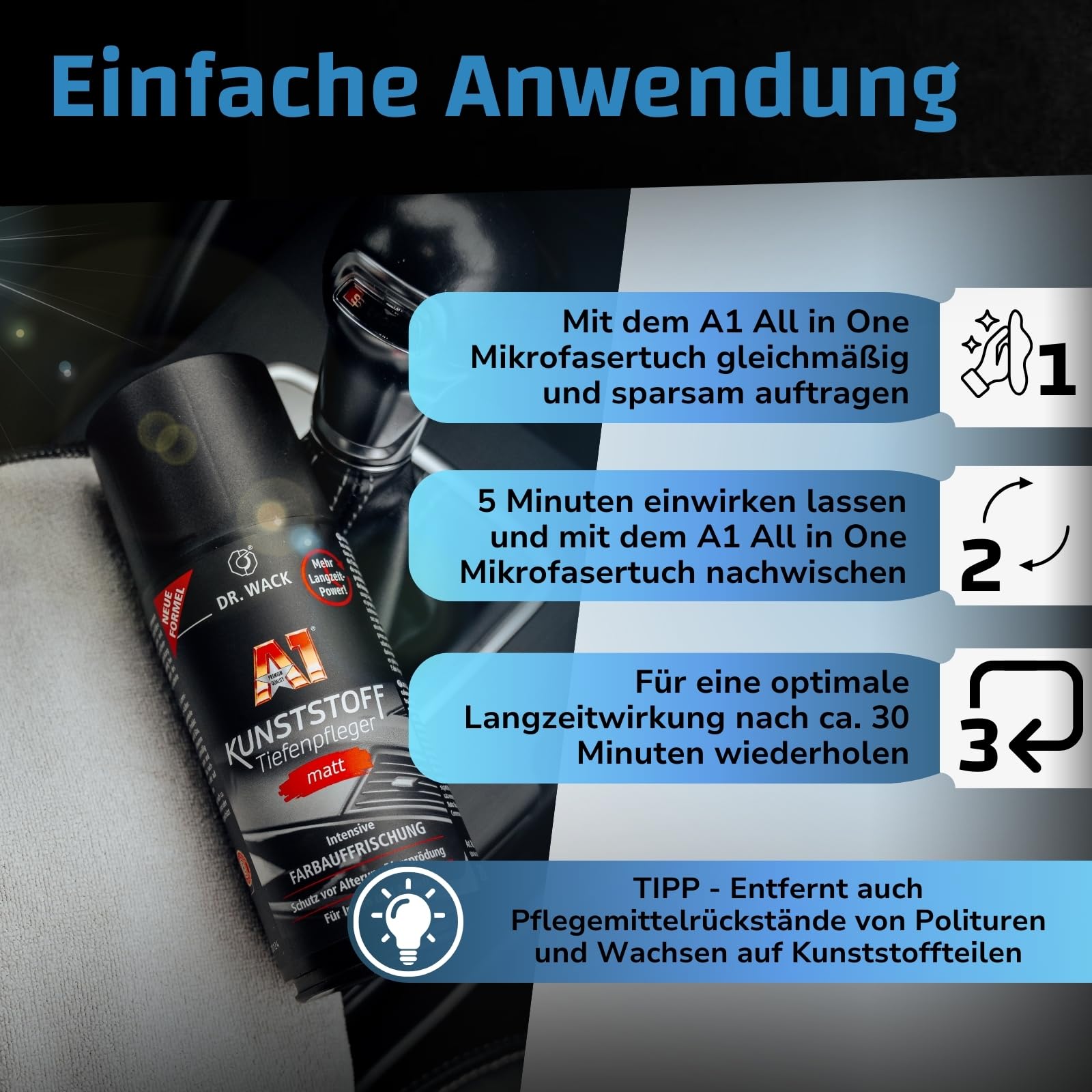 dr-wack-a1-kunststoff-tiefenpfleger-matt-250-ml image 4