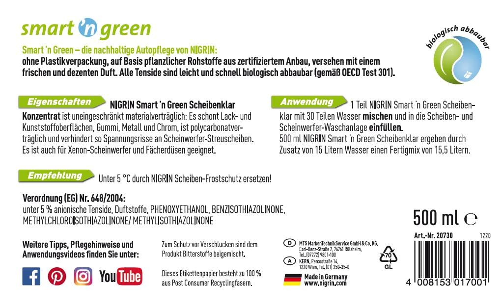 nigrin-smart-n-green-scheibenklar-1-30-konzentrat-500-ml image 2