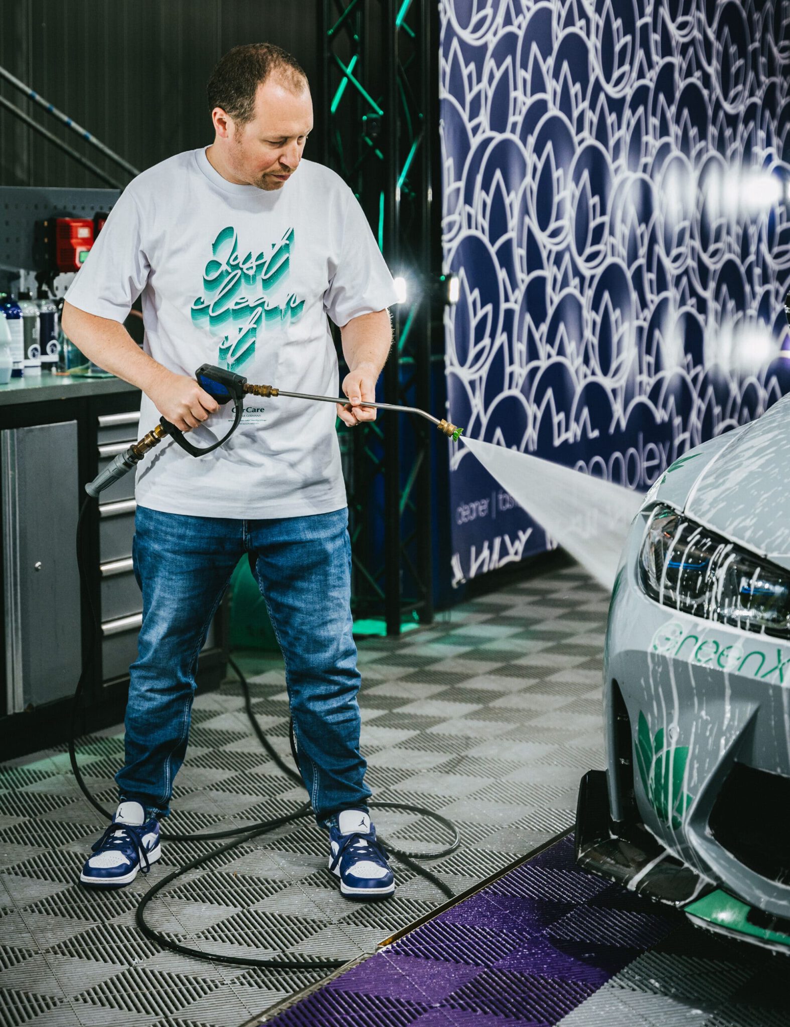 nanolex-t-shirt-wei-greenx-just-clean-it-baumwollshirt image 2