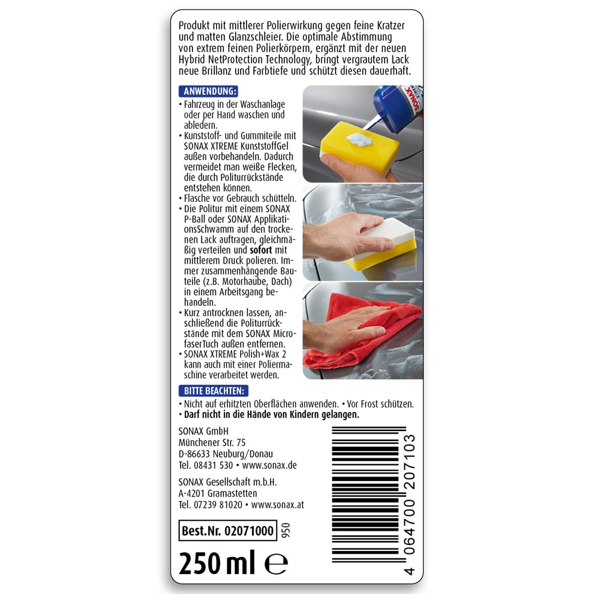 sonax-xtreme-polish-wax-2-hybrid-npt-250-ml-lackpolitur-mit-versiegelung image 2