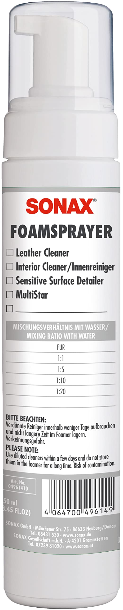 sonax-foamsprayer-250-ml-schaumspr-her-f-r-fahrzeuginnenraum image 1
