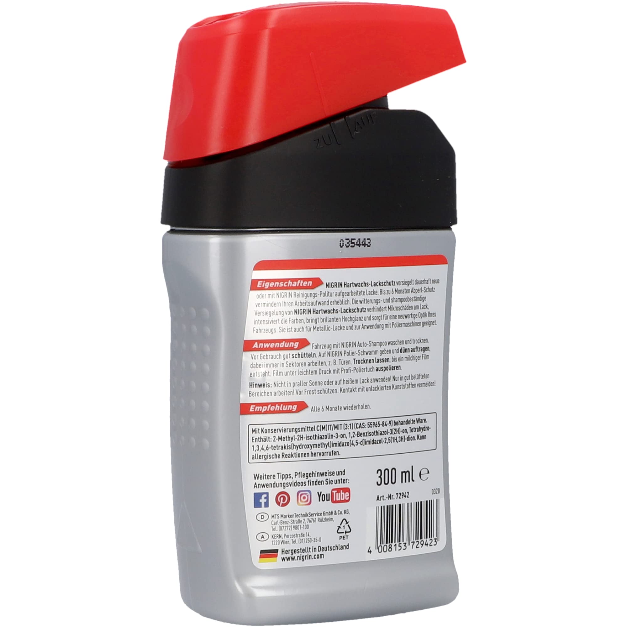 nigrin-hartwachs-lackschutz-autowachs-300-ml-bis-6-monate-abperl-schutz image 5