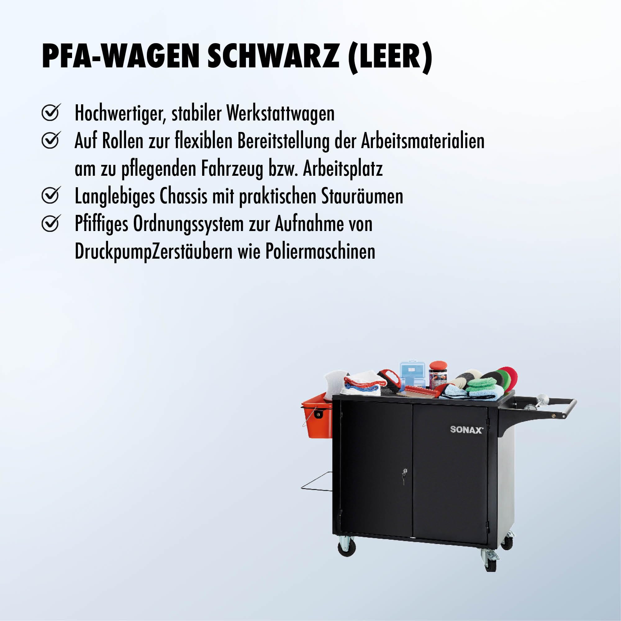 sonax-pfa-wagen-schwarz-leer-art-05005000-werkstattwagen-auf-rollen image 2