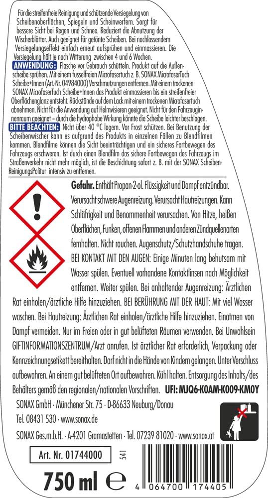 sonax-xtreme-ceramic-scheibenklar-2-in-1-glasreiniger-mit-versiegelung-750-ml image 2