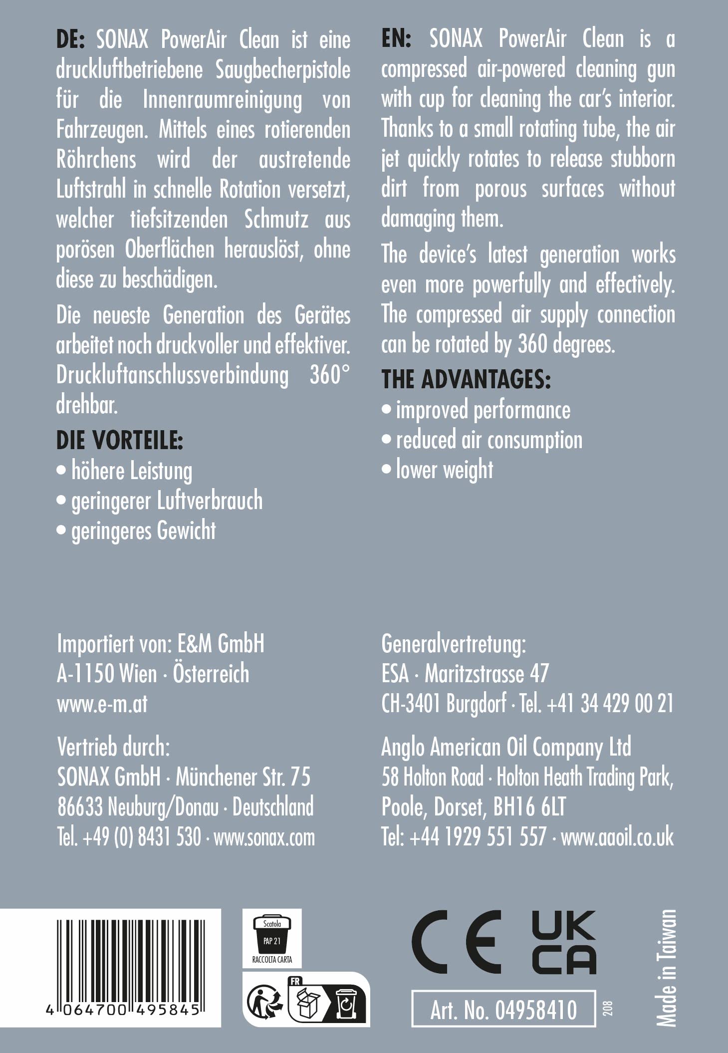 sonax-powerair-clean-druckluft-reinigungspistole-innenraum-saugbecherpistole image 2