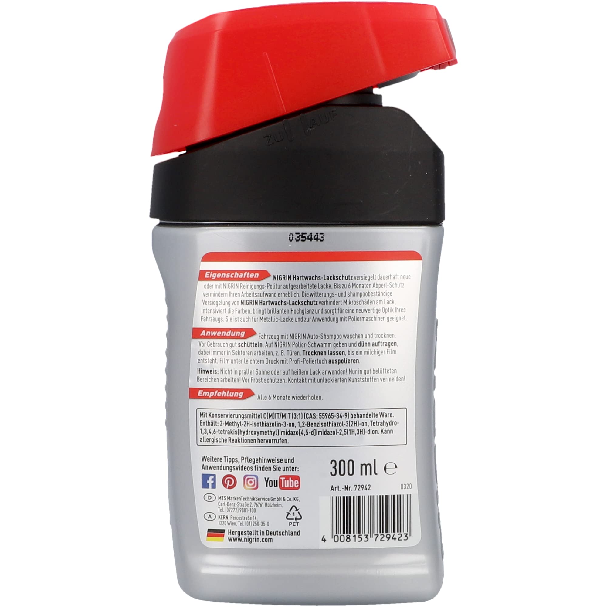 nigrin-hartwachs-lackschutz-autowachs-300-ml-bis-6-monate-abperl-schutz image 6
