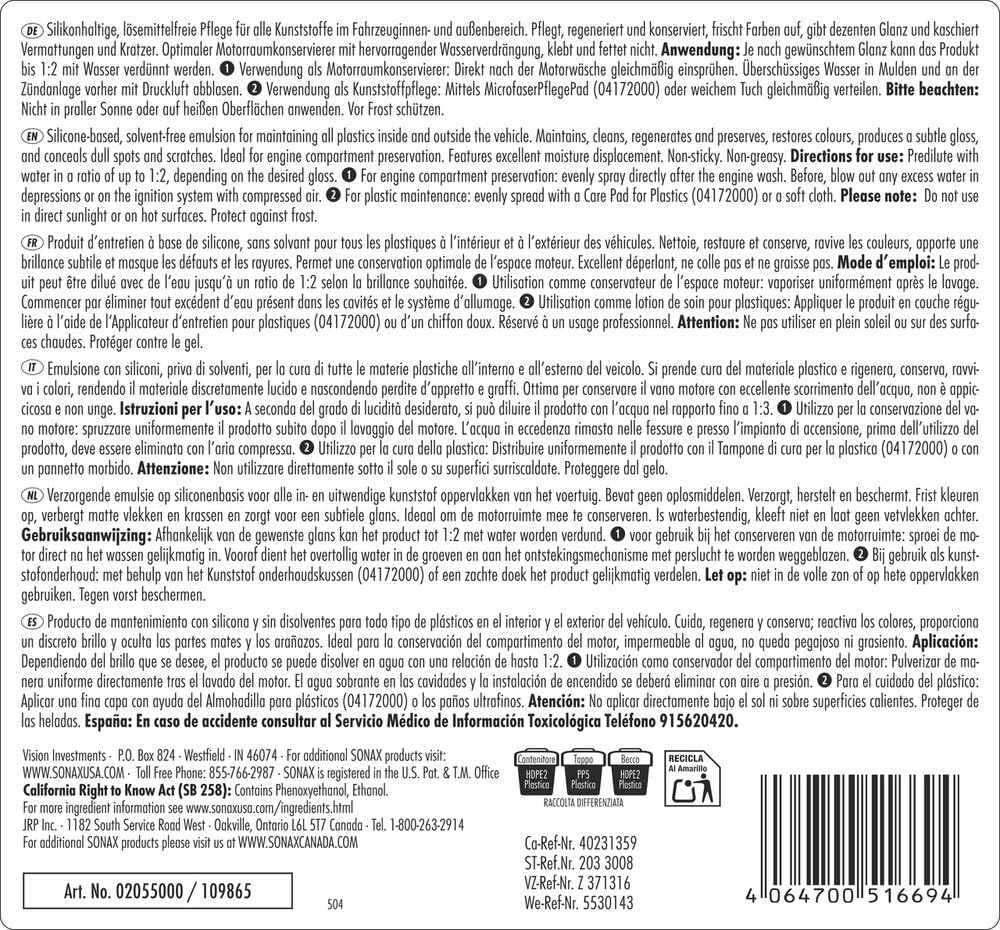 sonax-plasticcare-kunststoffpflege-5-liter image 2