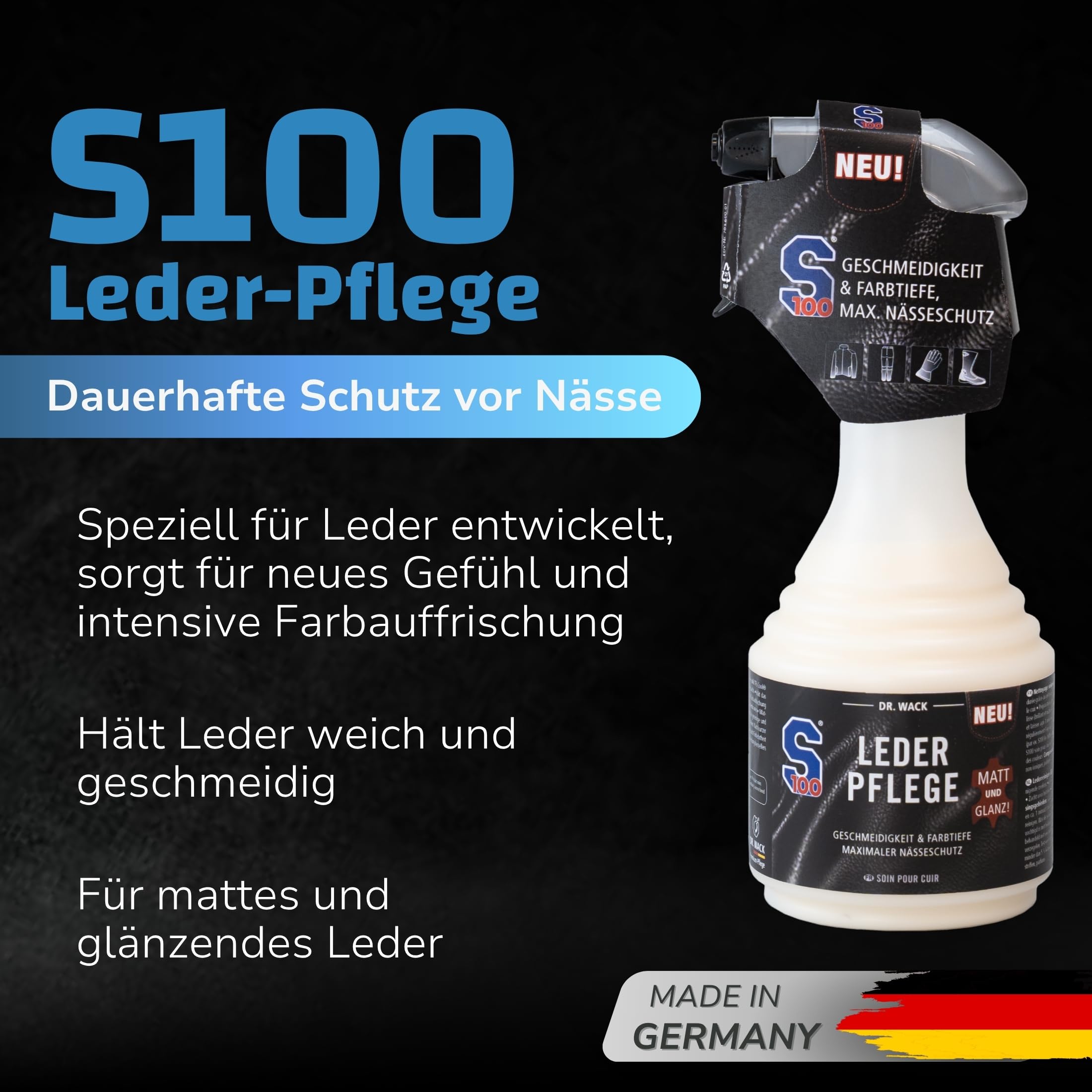dr-wack-s100-leder-pflege-matt-spray-300-ml image 2