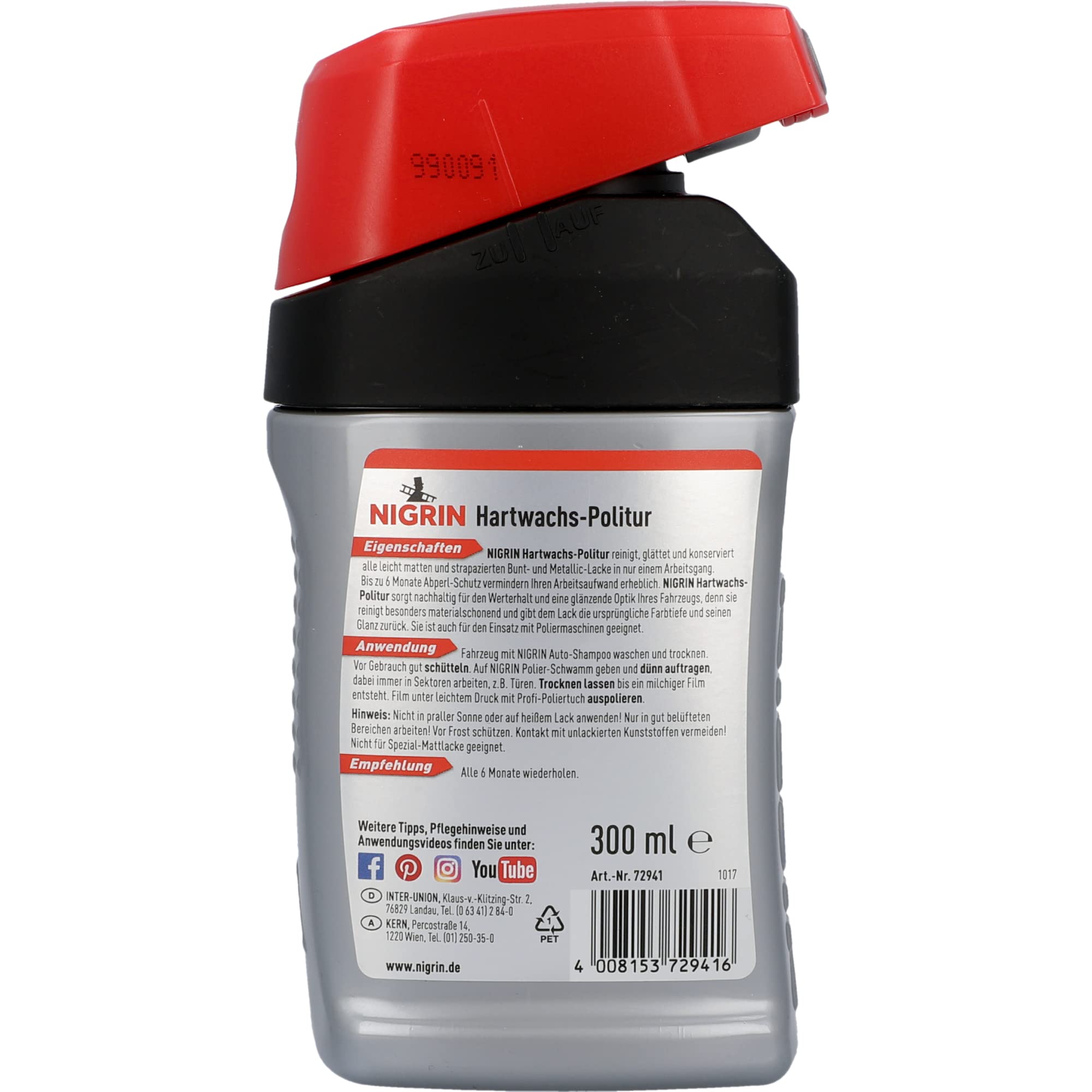 nigrin-lackpflege-set-4-teilig-auto-shampoo-1-l-waschhandschuh-hartwachs-politur image 5