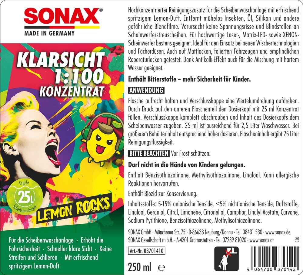 sonax-klarsicht-1-100-konzentrat-lemon-rocks-250-ml-sommer-scheibenreiniger image 2