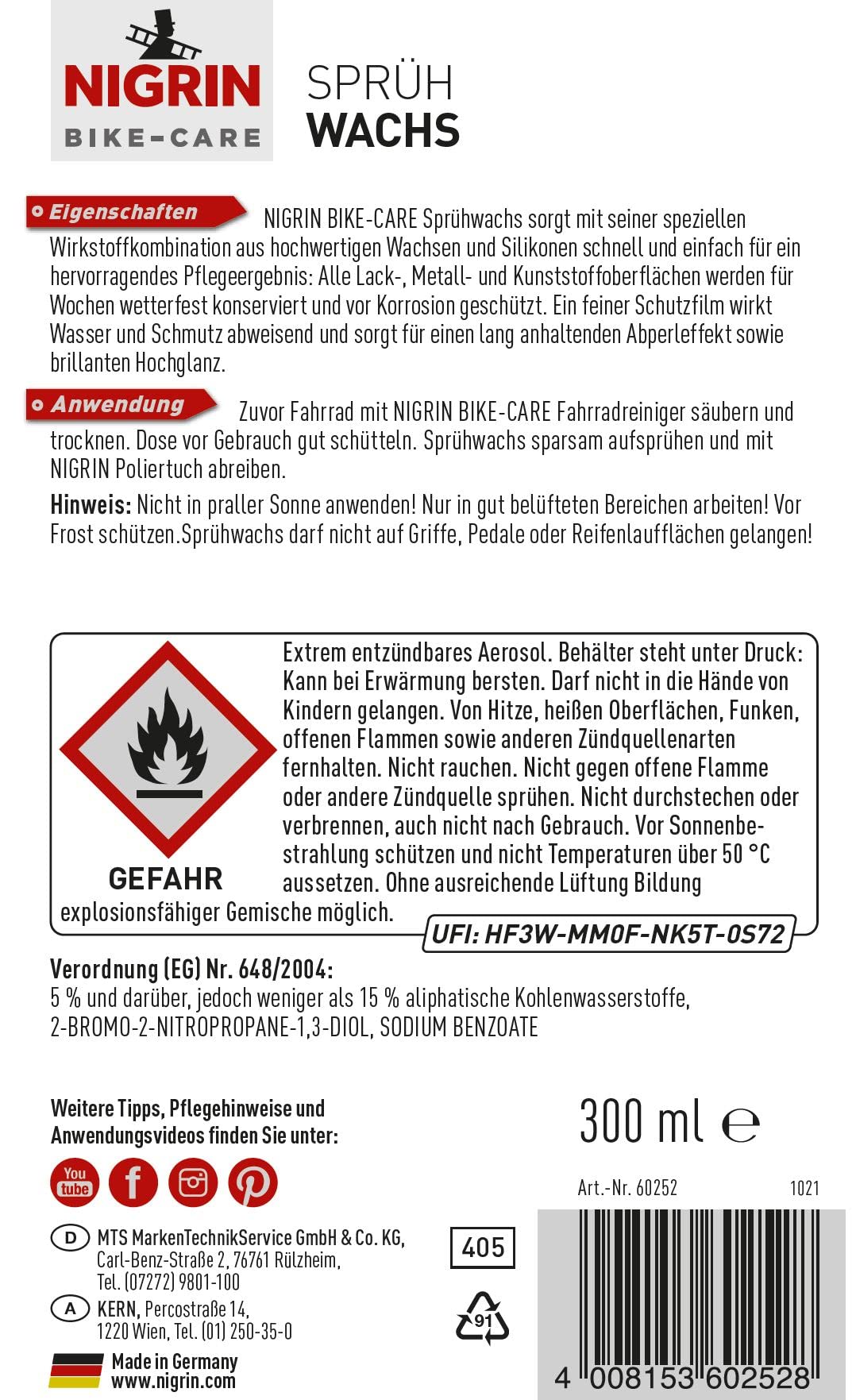 nigrin-bike-care-spr-hwachs-300-ml-hochglanz-fahrradwachs-spray image 8