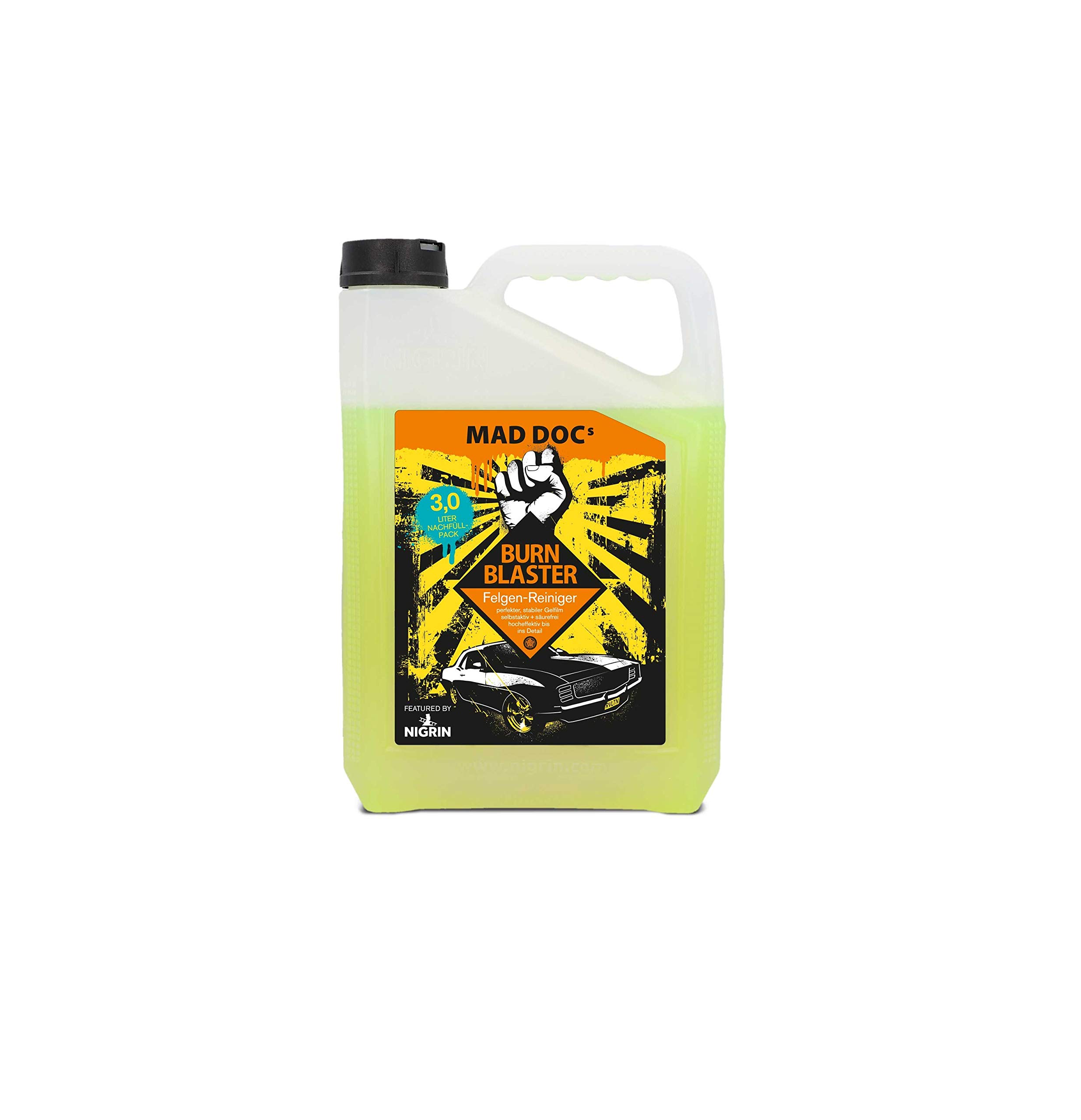 nigrin-mad-docs-burn-blaster-felgen-reiniger-gelfilm-nachf-llpack-3-liter image 1