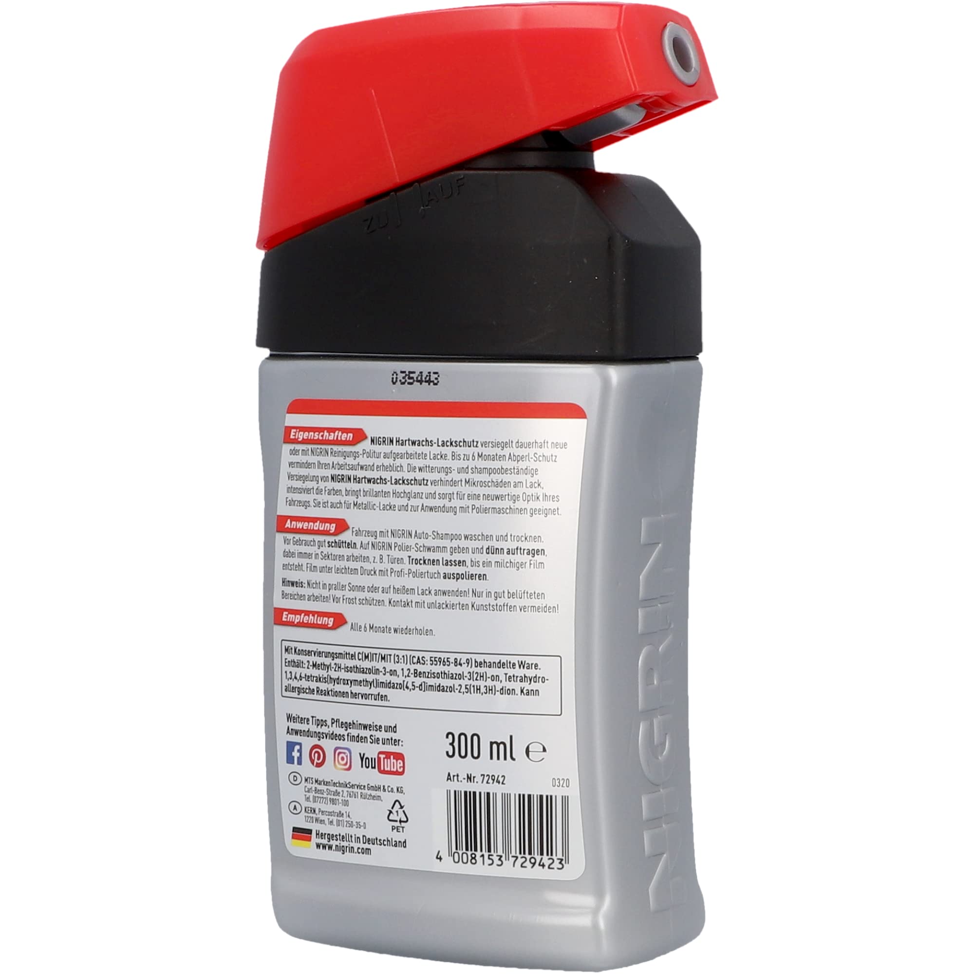 nigrin-hartwachs-lackschutz-autowachs-300-ml-bis-6-monate-abperl-schutz image 7