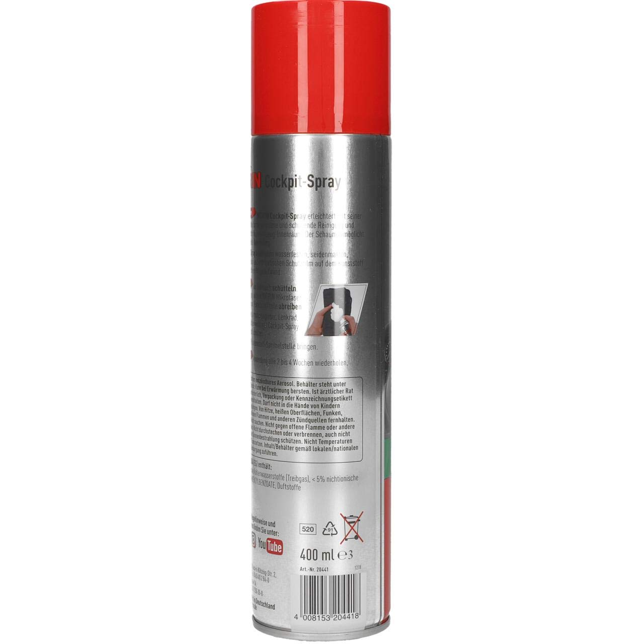 nigrin-cockpit-spray-cedar-musk-400-ml-cockpitpflege-mit-schaum-seidenmatt-finis image 5