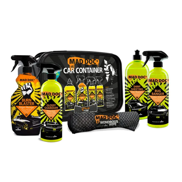 nigrin-mad-docs-pflege-eimer-carcare-6-teiliges-auto-reinigungsset image 1