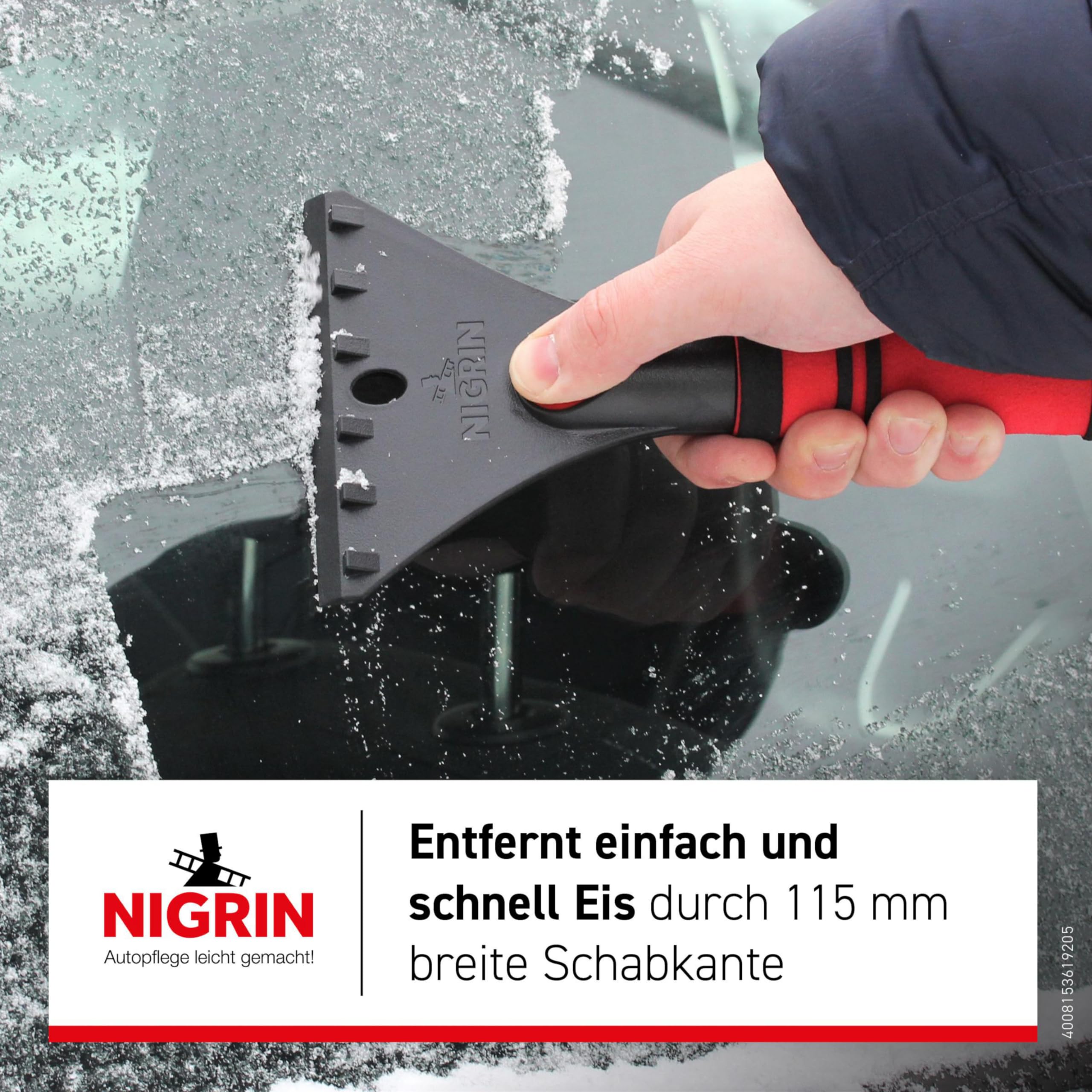nigrin-eisschaber-mit-softgriff-eiskratzer-rot-schwarz-25-cm image 5