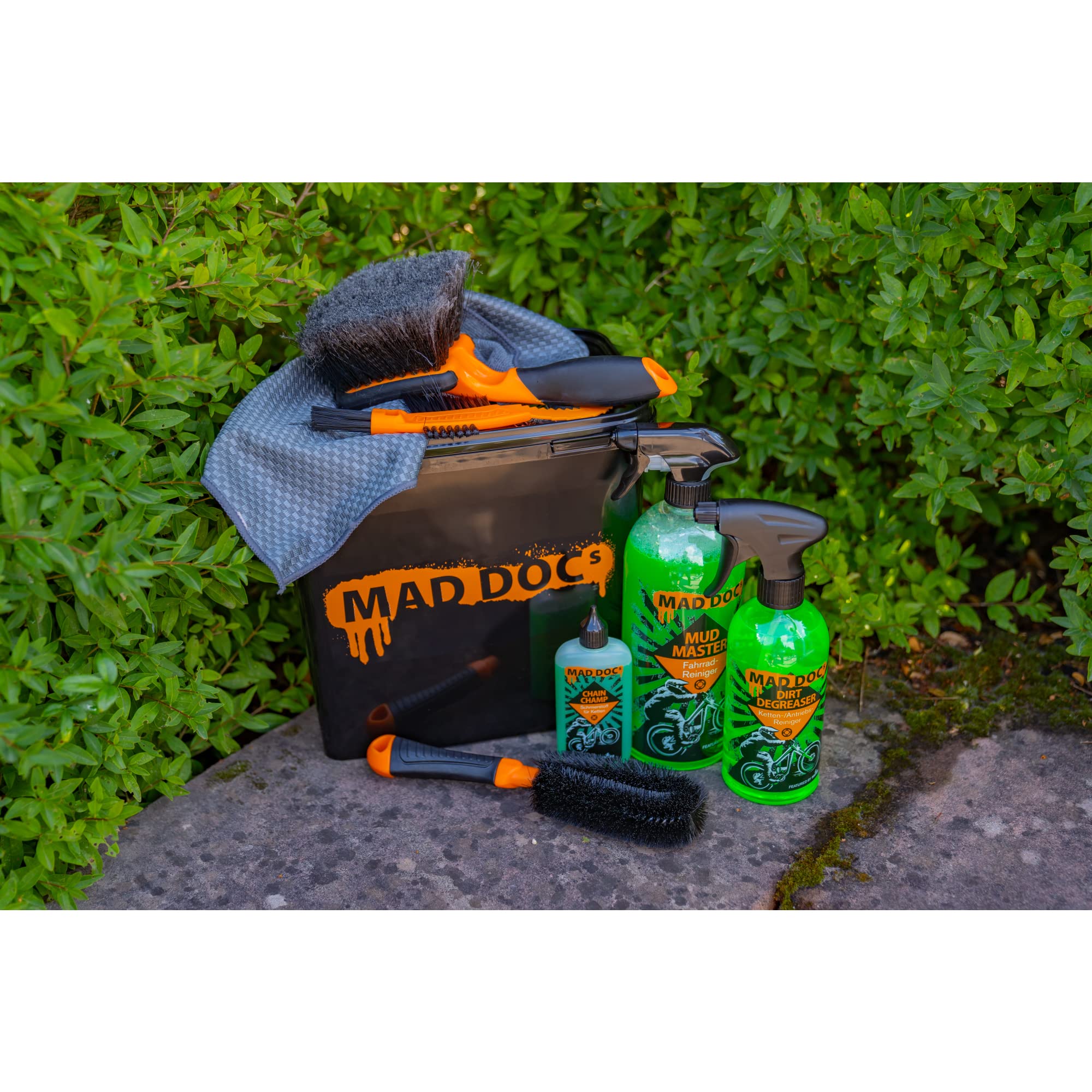 nigrin-mad-docs-pflege-eimer-fahrrad-8-teilig-komplett-set image 4