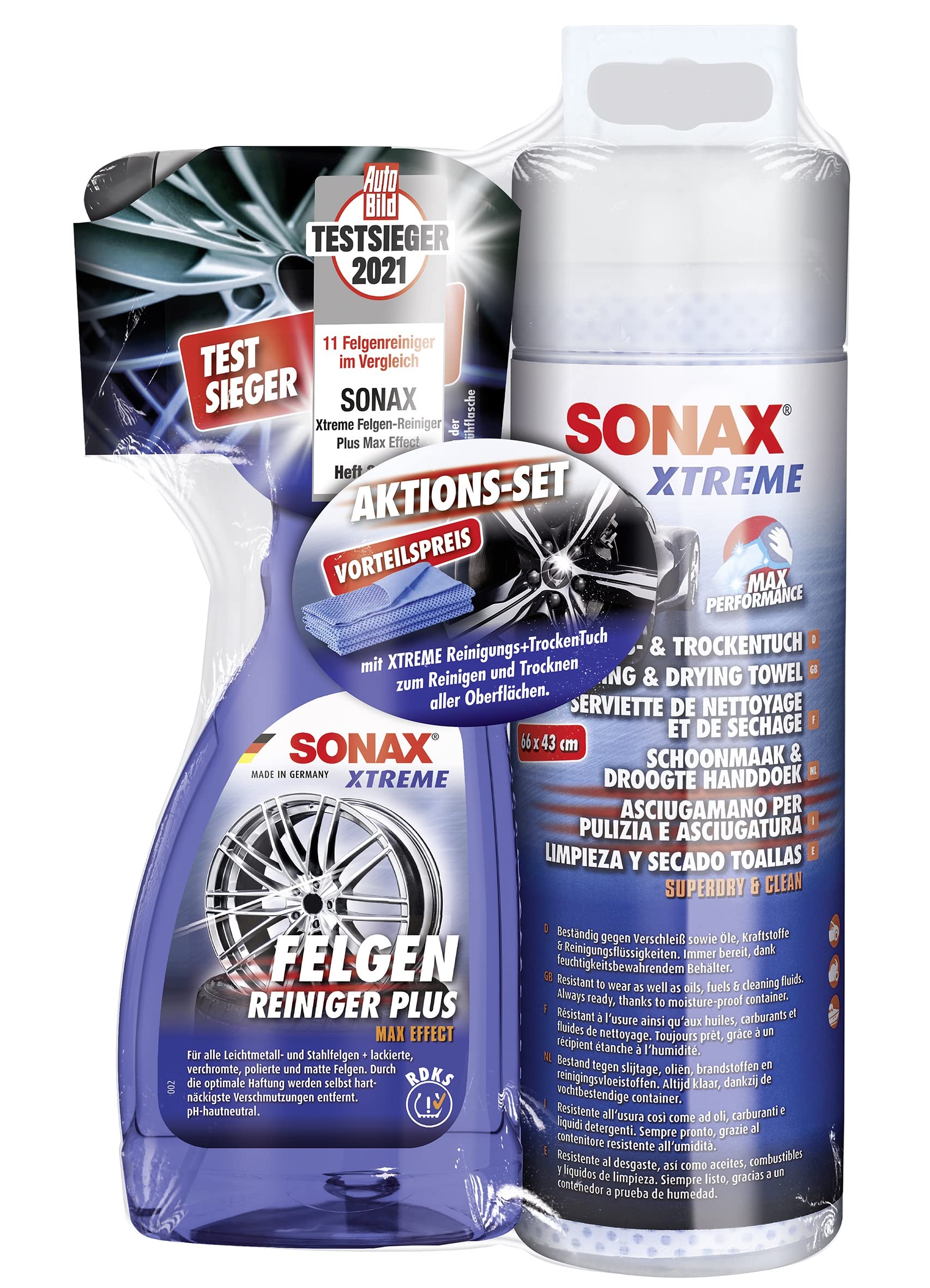 sonax-xtreme-felgenreiniger-plus-aktionsset-500-ml-reinigungs-und-trockentuch image 1