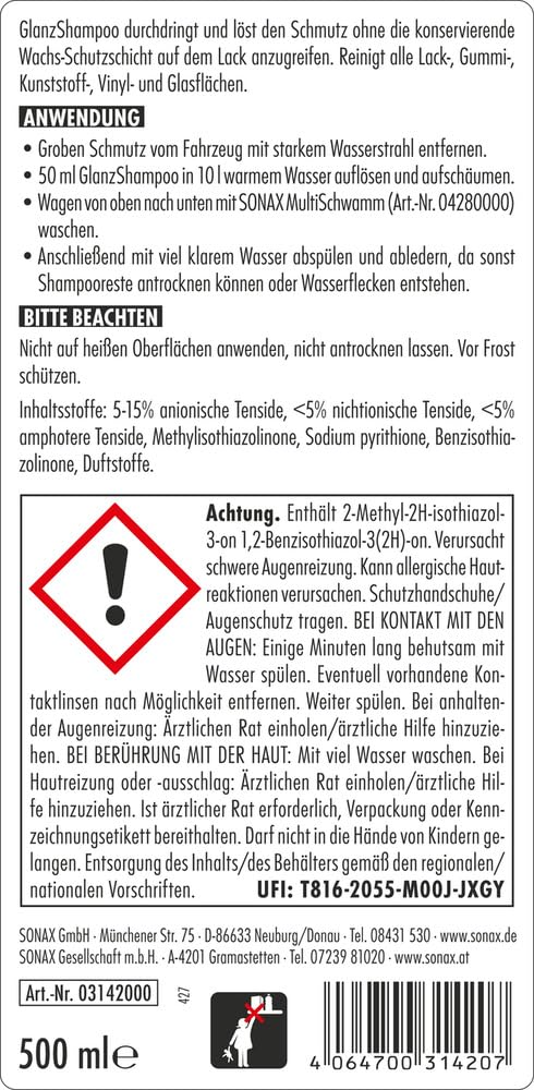 sonax-glanzshampoo-konzentrat-autoshampoo-500-ml image 2