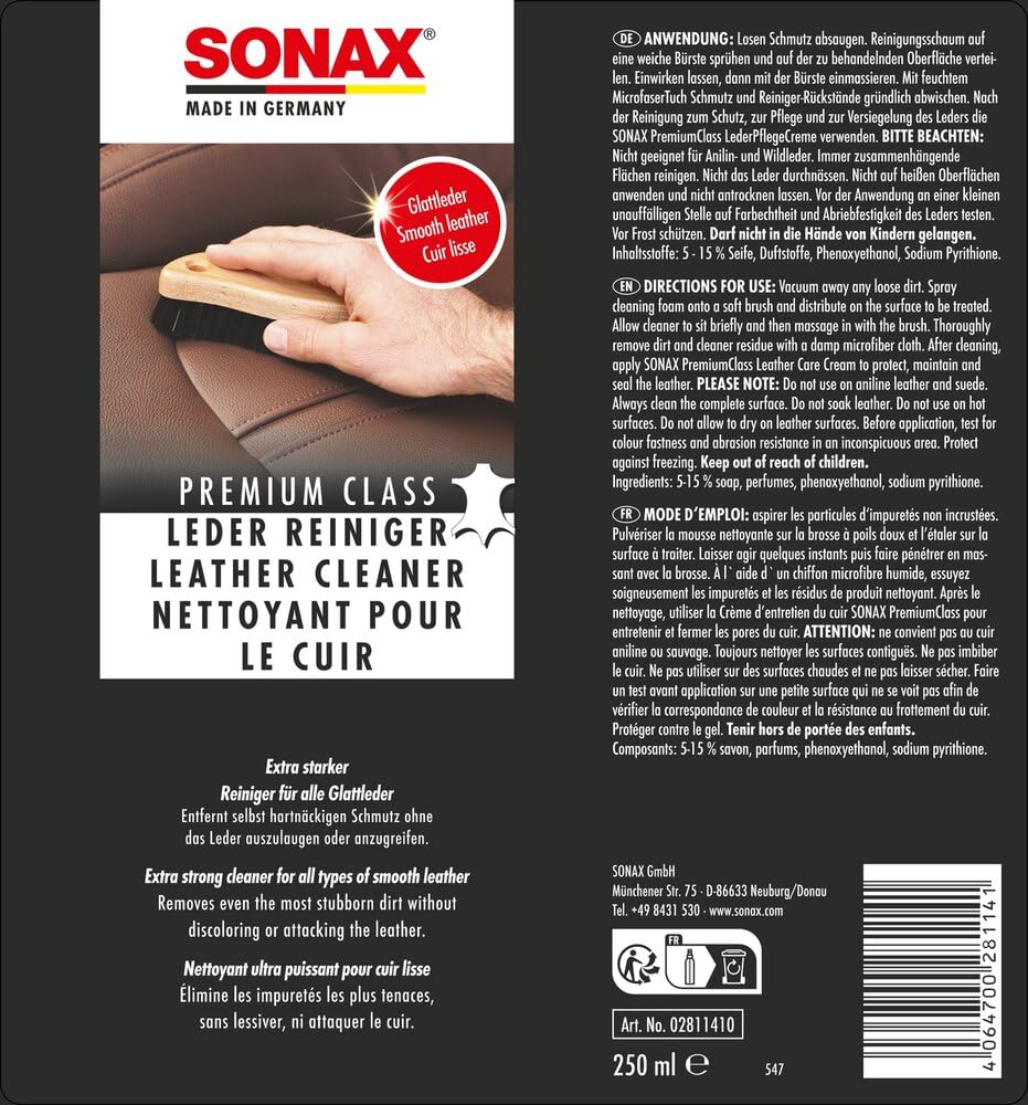 sonax-premium-class-lederreiniger-schaum-250-ml image 2