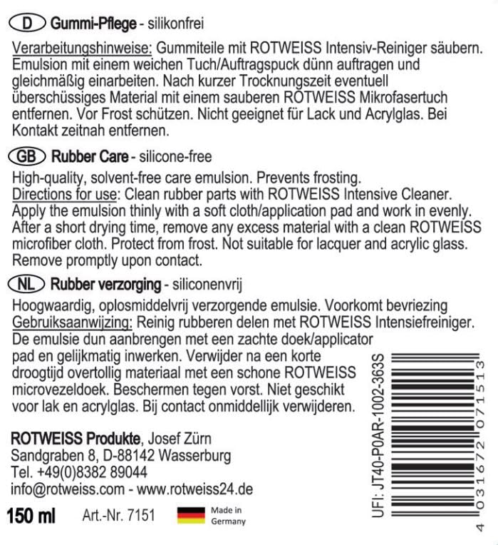 rotweiss-7151-gummi-pflege-silikonfreie-pflegeemulsion-150-ml image 3