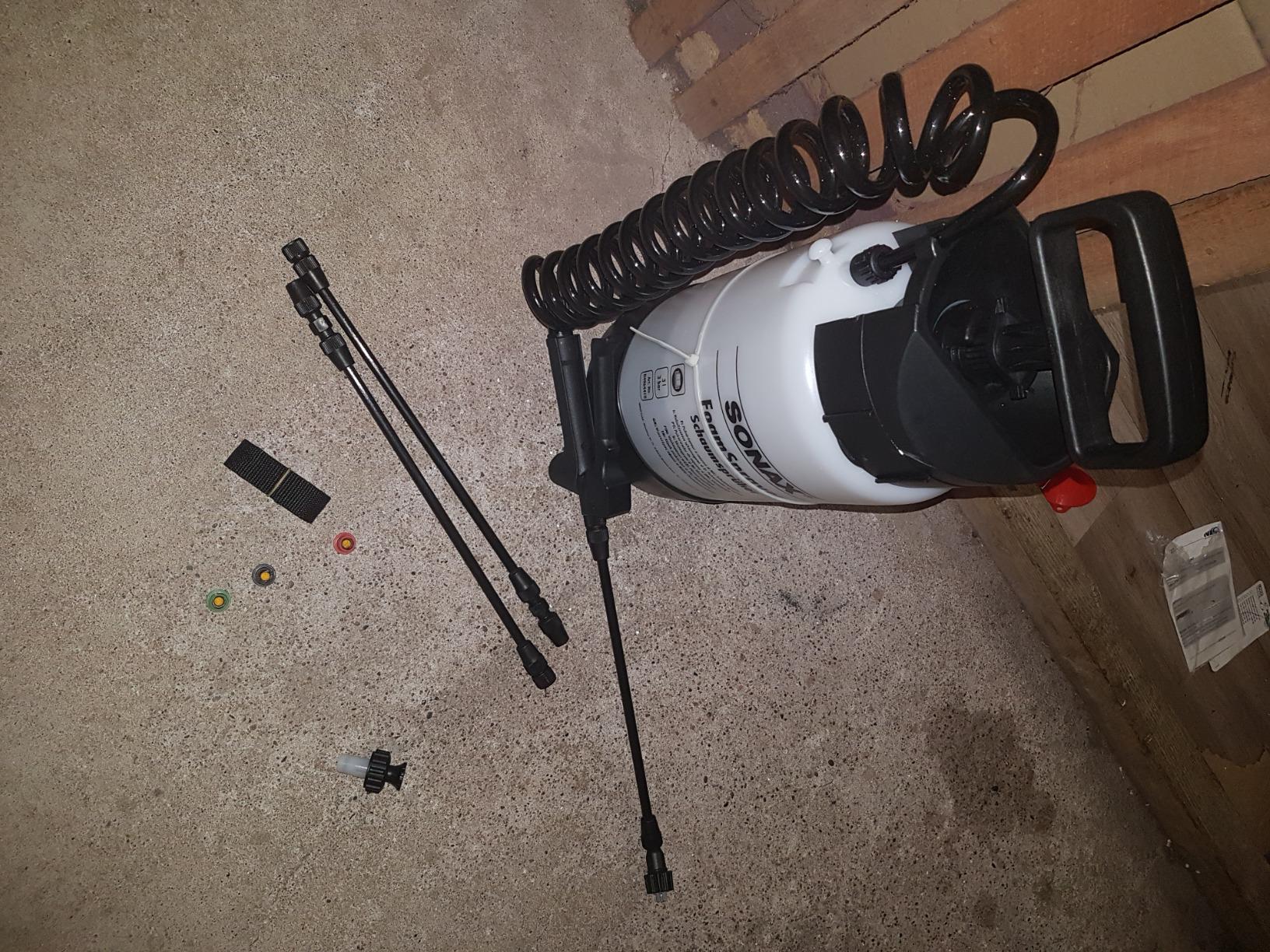 Guter Drucksprüher fürs Vorwaschen
