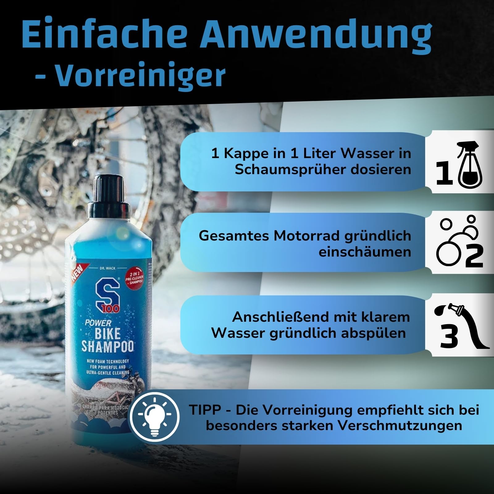 dr-wack-s100-power-bike-shampoo-1-liter-motorradshampoo image 4